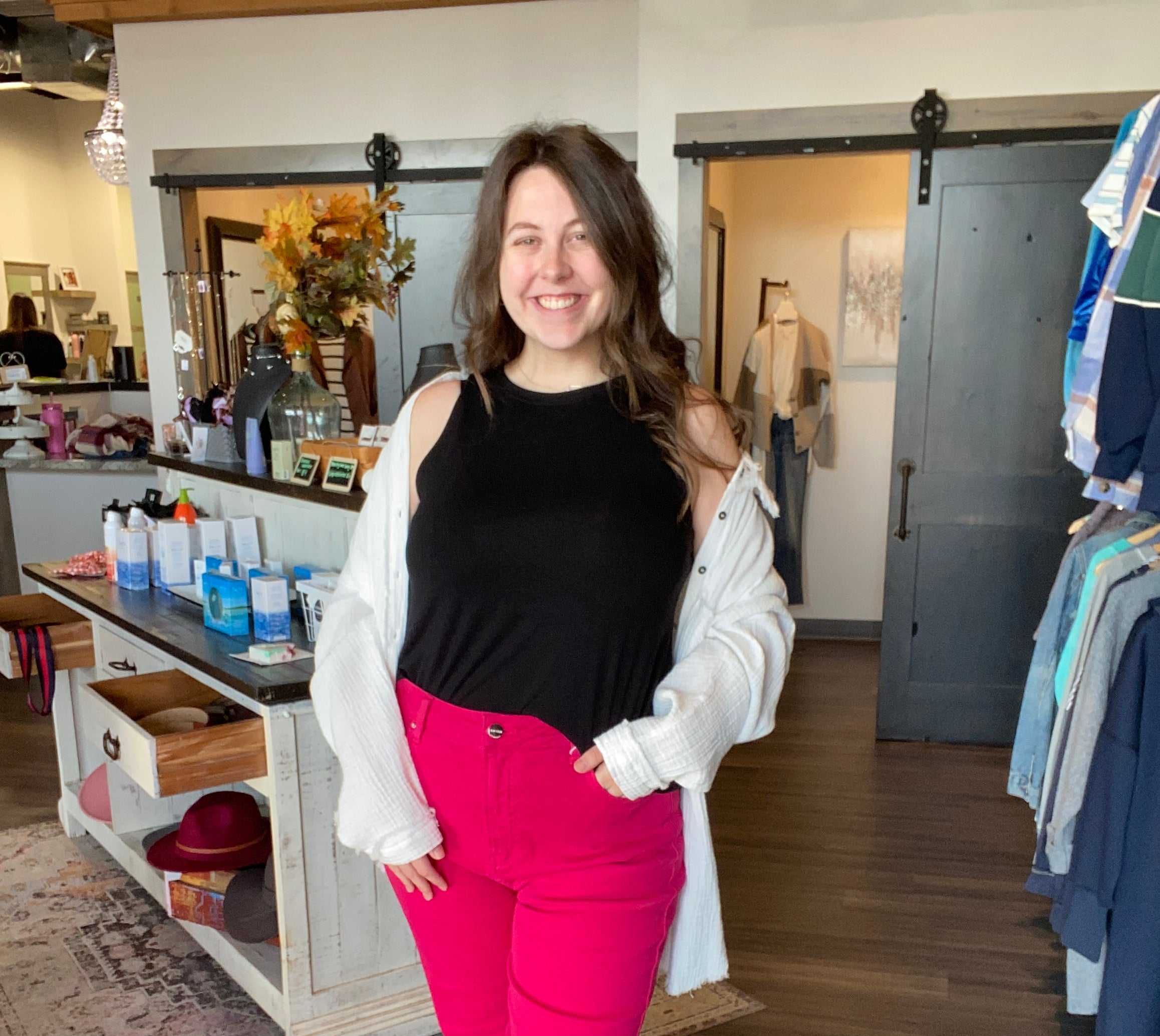 Risen Fuchsia Pant-The Funky Zebra Ames-The Funky Zebra Ames, Women's Fashion Boutique in Ames, Iowa