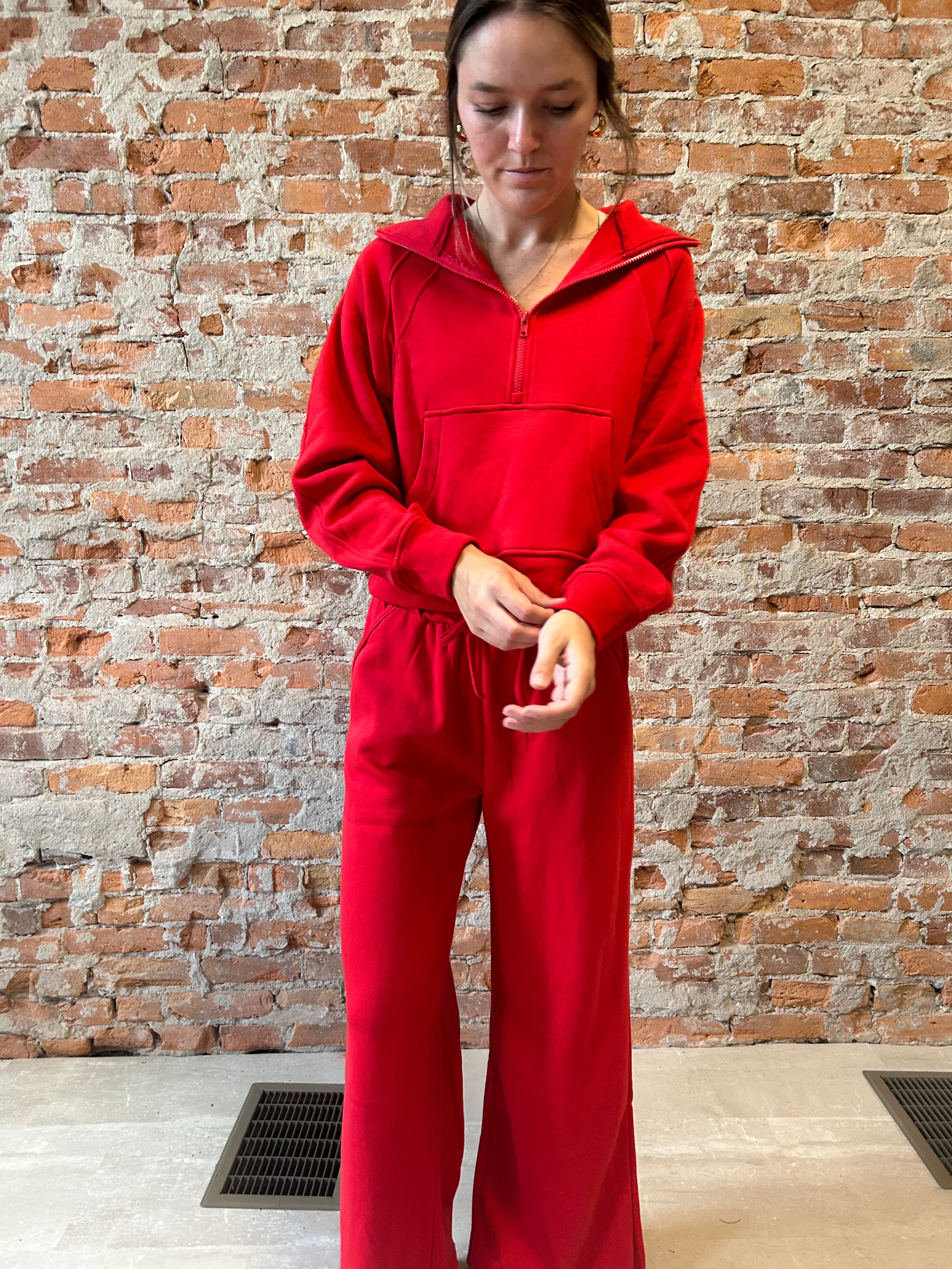 Fleece Exposed Seam Wide Leg Sweatpants-Pants-Zenana-The Funky Zebra Ames, Women's Fashion Boutique in Ames, Iowa