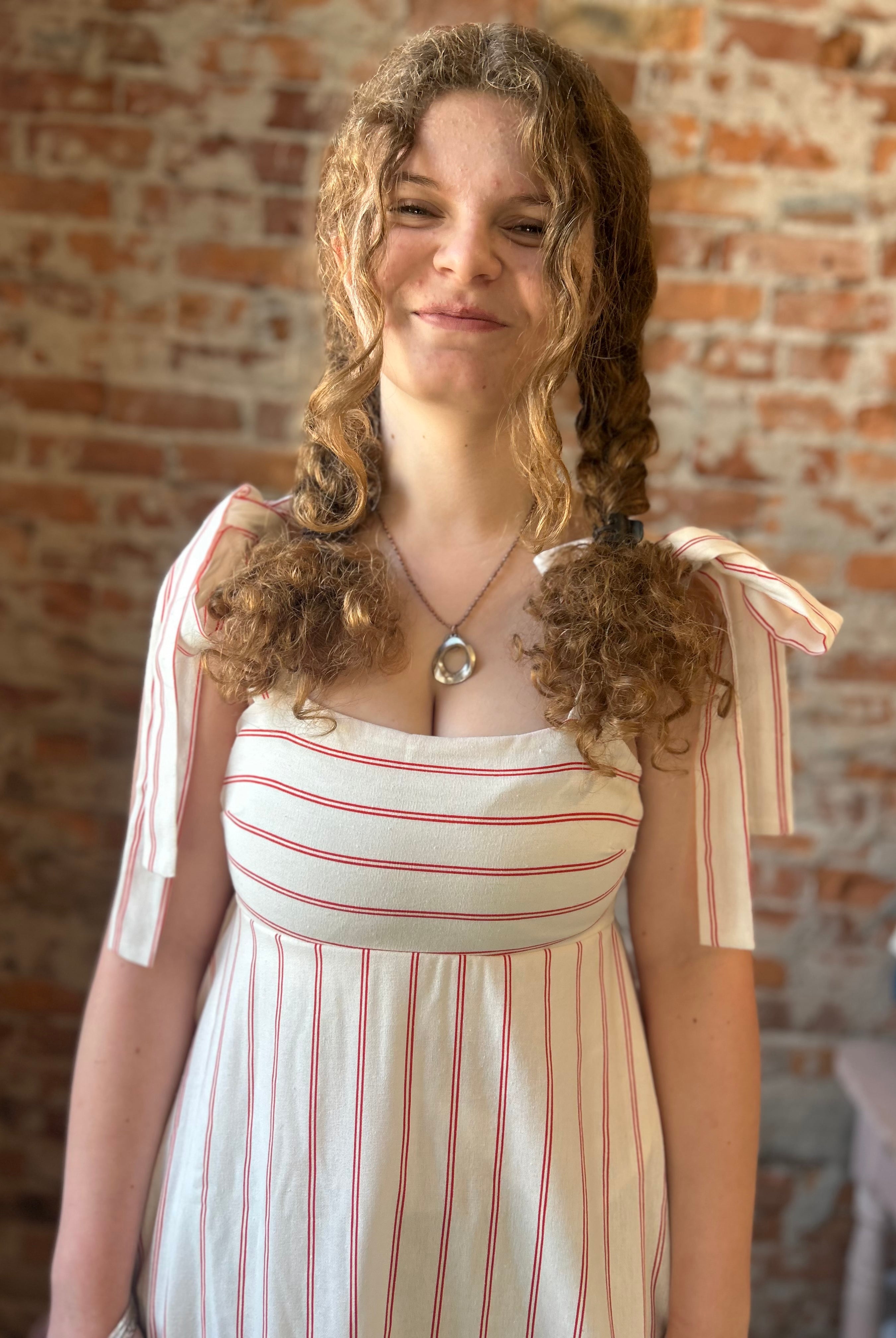 Ellen Tie Strap Midi Dress-Dresses-Blu Pepper-The Funky Zebra Ames, Women's Fashion Boutique in Ames, Iowa