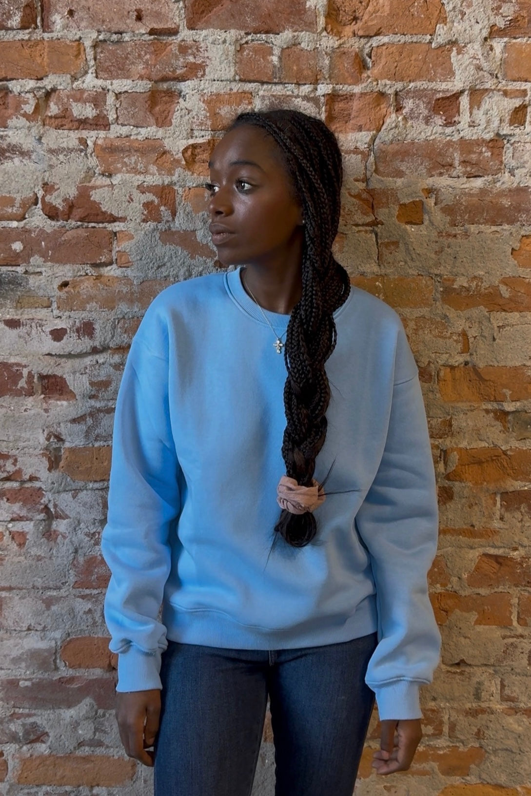 Quinn Classic Sweatshirt-Long Sleeves-Mono B-The Funky Zebra Ames, Women's Fashion Boutique in Ames, Iowa