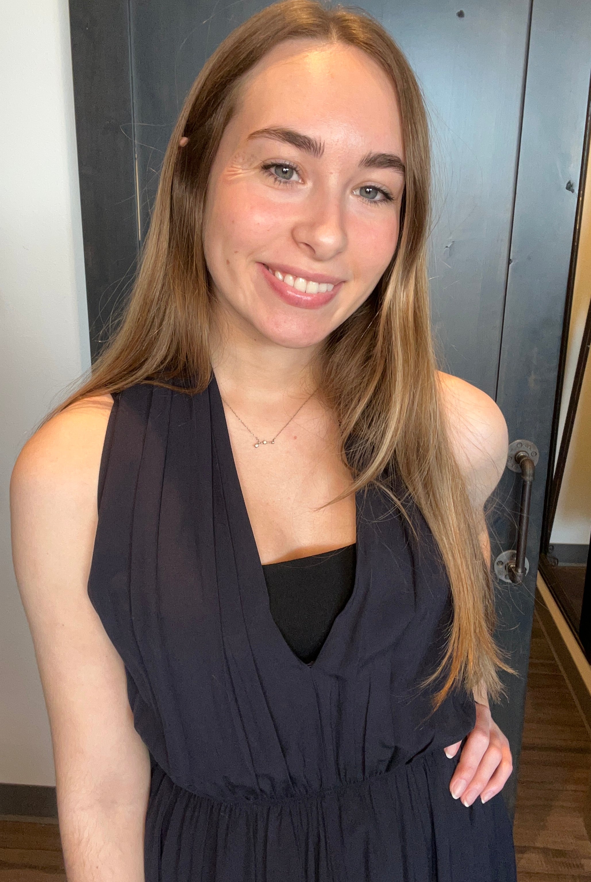 CL Chantel Navy Dress-The Funky Zebra Ames-The Funky Zebra Ames, Women's Fashion Boutique in Ames, Iowa