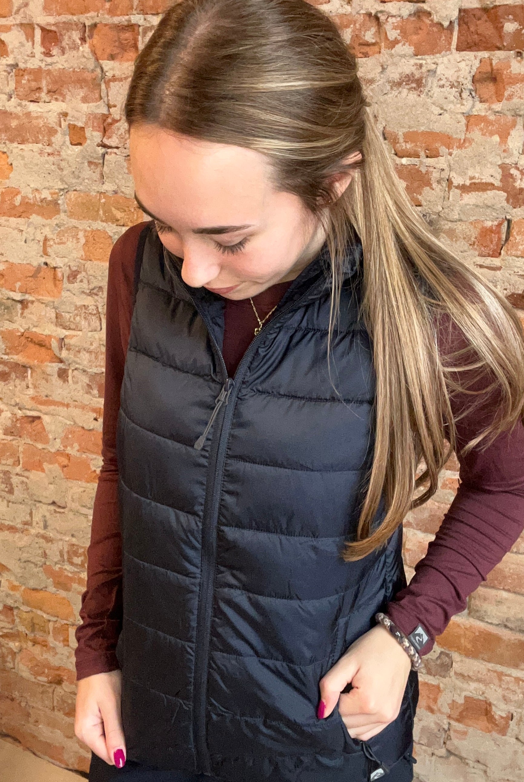 Pacific Navy Puffer-Storm Creek-The Funky Zebra Ames, Women's Fashion Boutique in Ames, Iowa