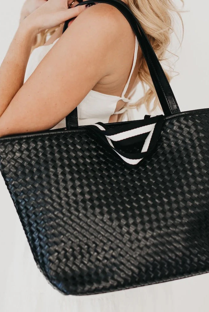 Woven Tiffany Organizer Tote Bag-The Funky Zebra Ames-The Funky Zebra Ames, Women's Fashion Boutique in Ames, Iowa