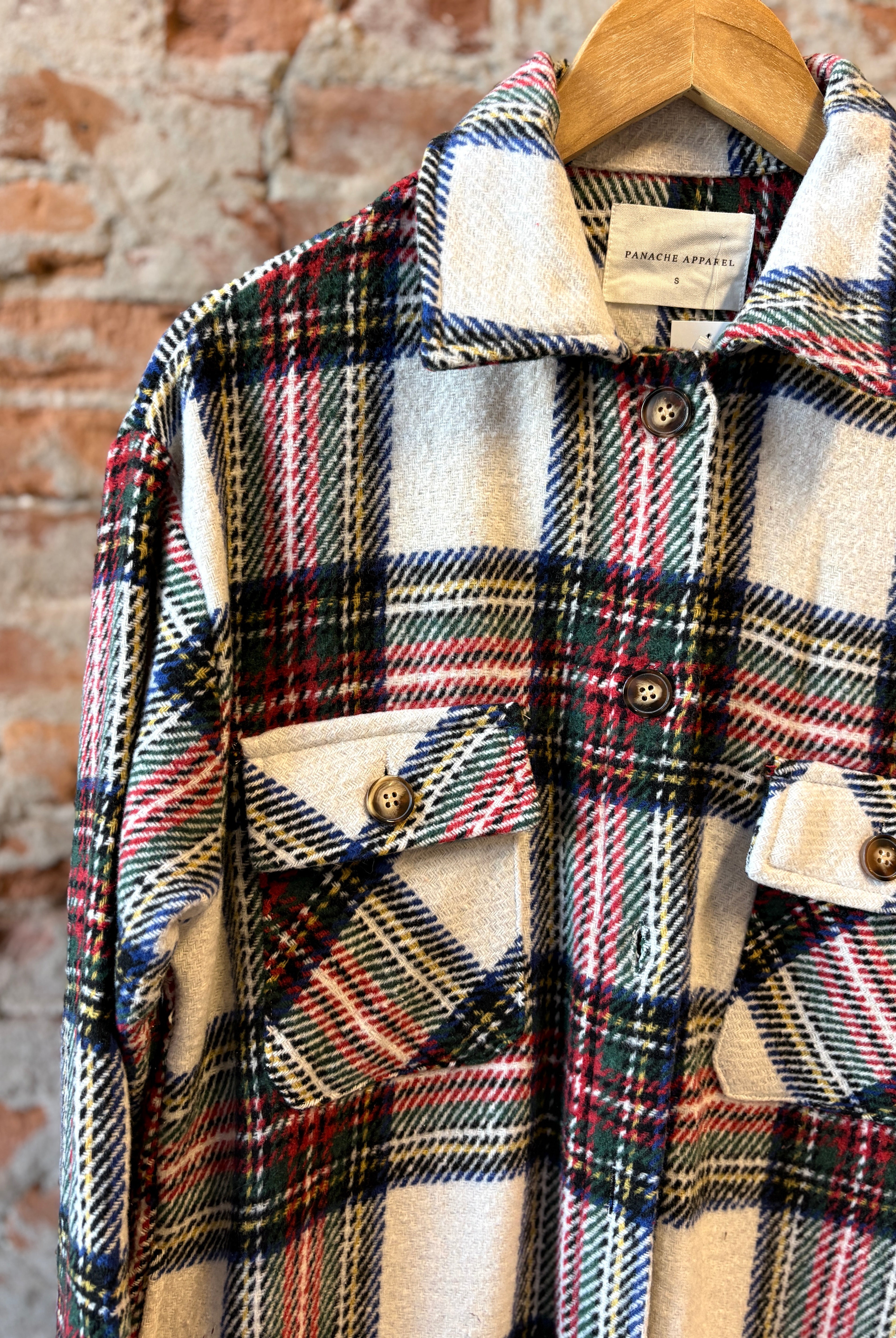 Jaci Long Plaid Shacket-Jackets-Panache Apparel Co.-The Funky Zebra Ames, Women's Fashion Boutique in Ames, Iowa