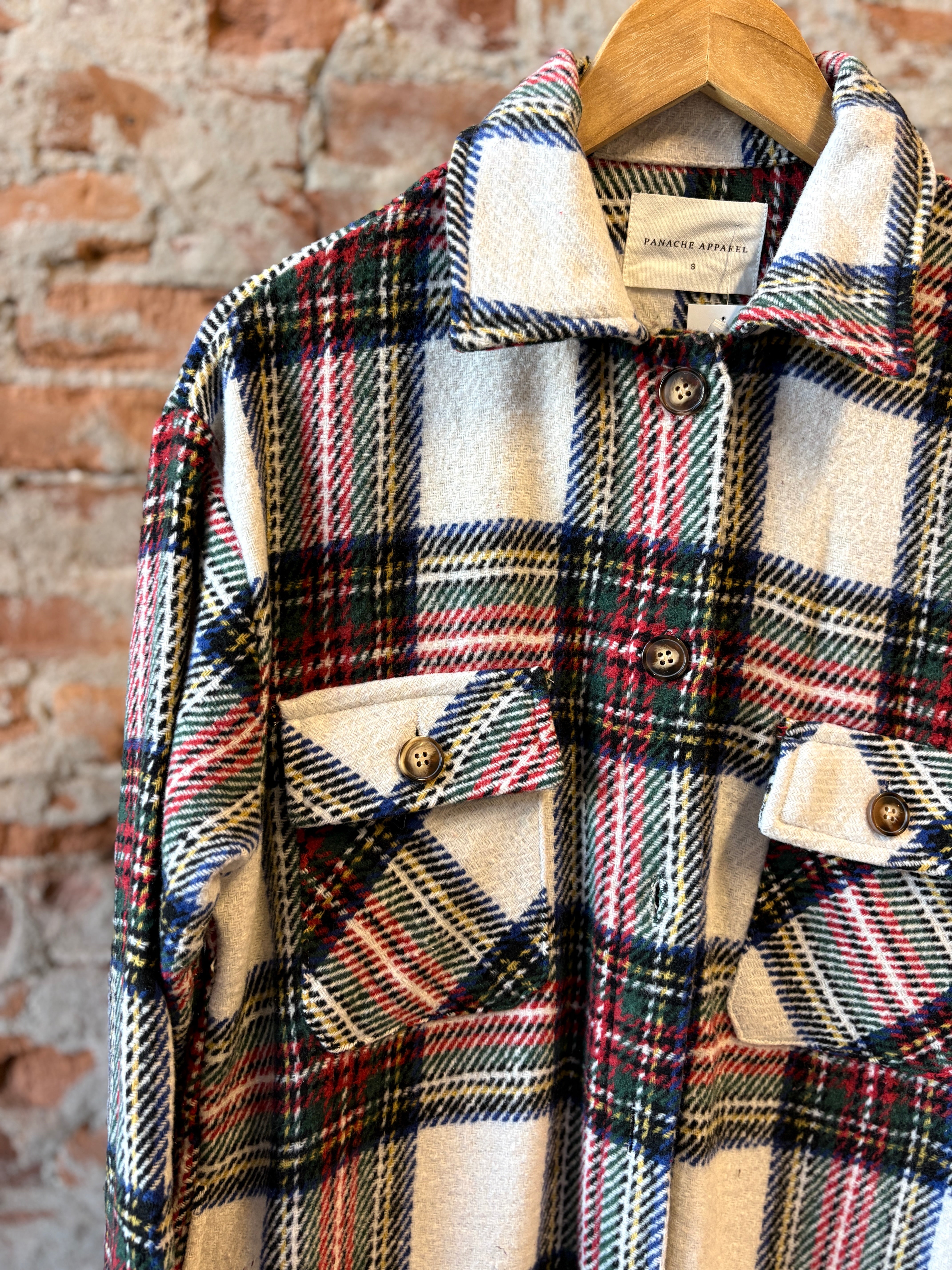 Jaci Long Plaid Shacket-Jackets-Panache Apparel Co.-The Funky Zebra Ames, Women's Fashion Boutique in Ames, Iowa