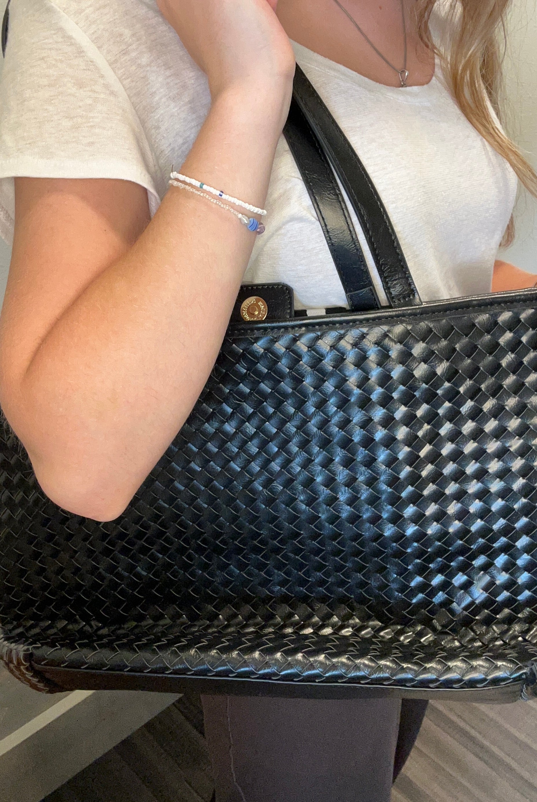 Woven Tiffany Organizer Tote Bag-The Funky Zebra Ames-The Funky Zebra Ames, Women's Fashion Boutique in Ames, Iowa