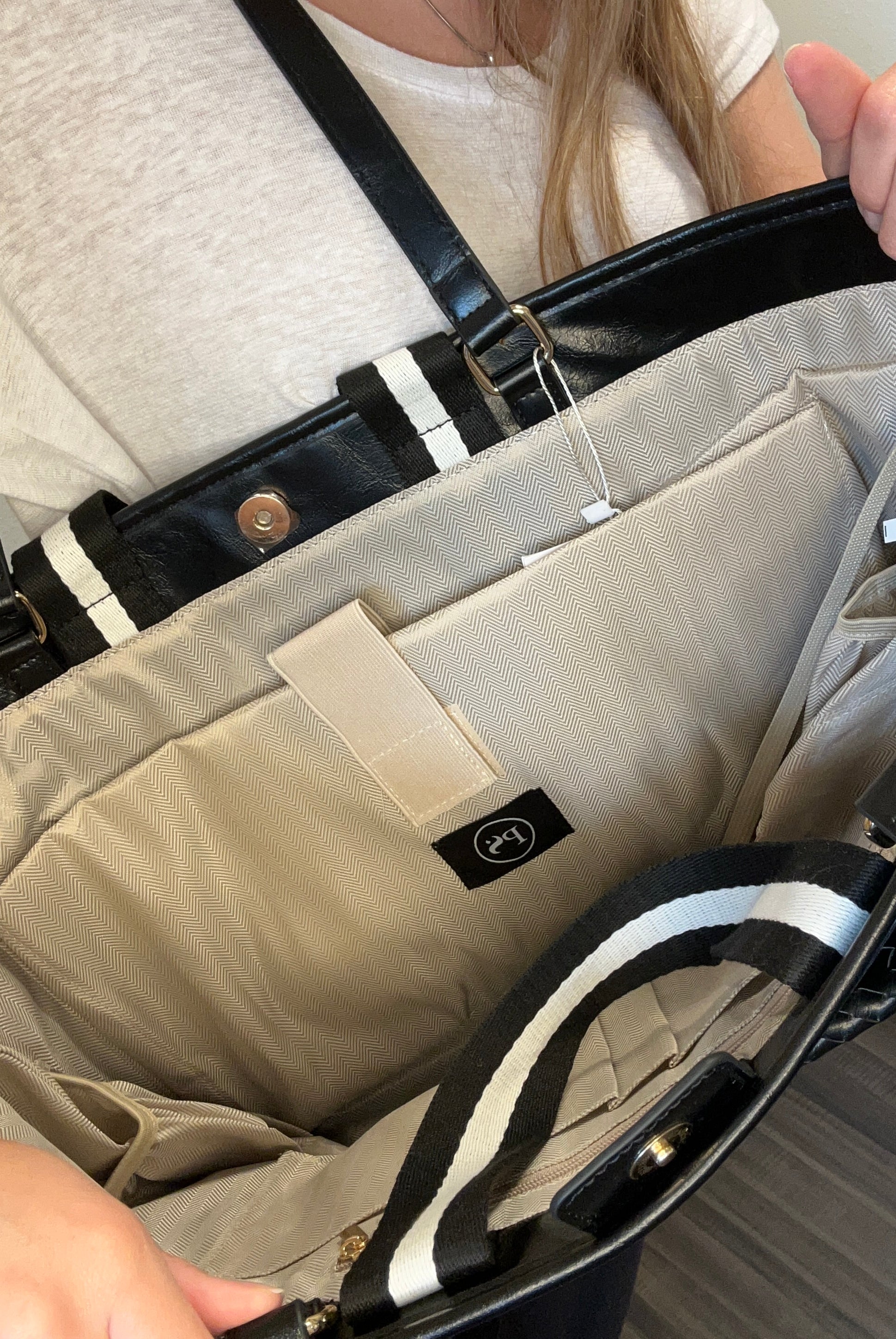 Woven Tiffany Organizer Tote Bag-The Funky Zebra Ames-The Funky Zebra Ames, Women's Fashion Boutique in Ames, Iowa