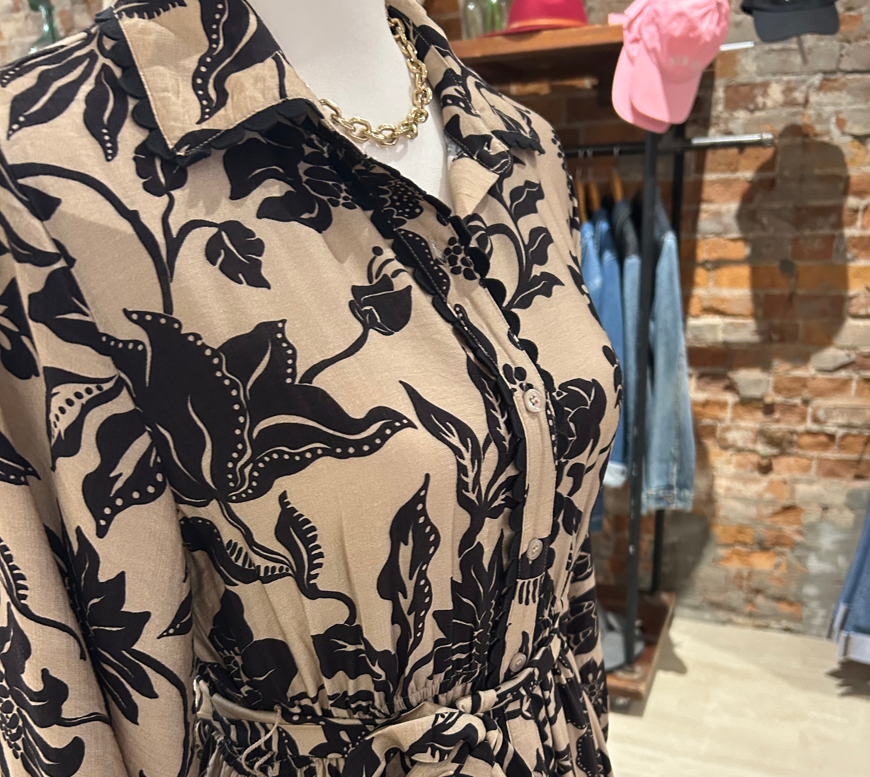 Dallas Oatmeal Dress-Dresses-Jodifl-The Funky Zebra Ames, Women's Fashion Boutique in Ames, Iowa