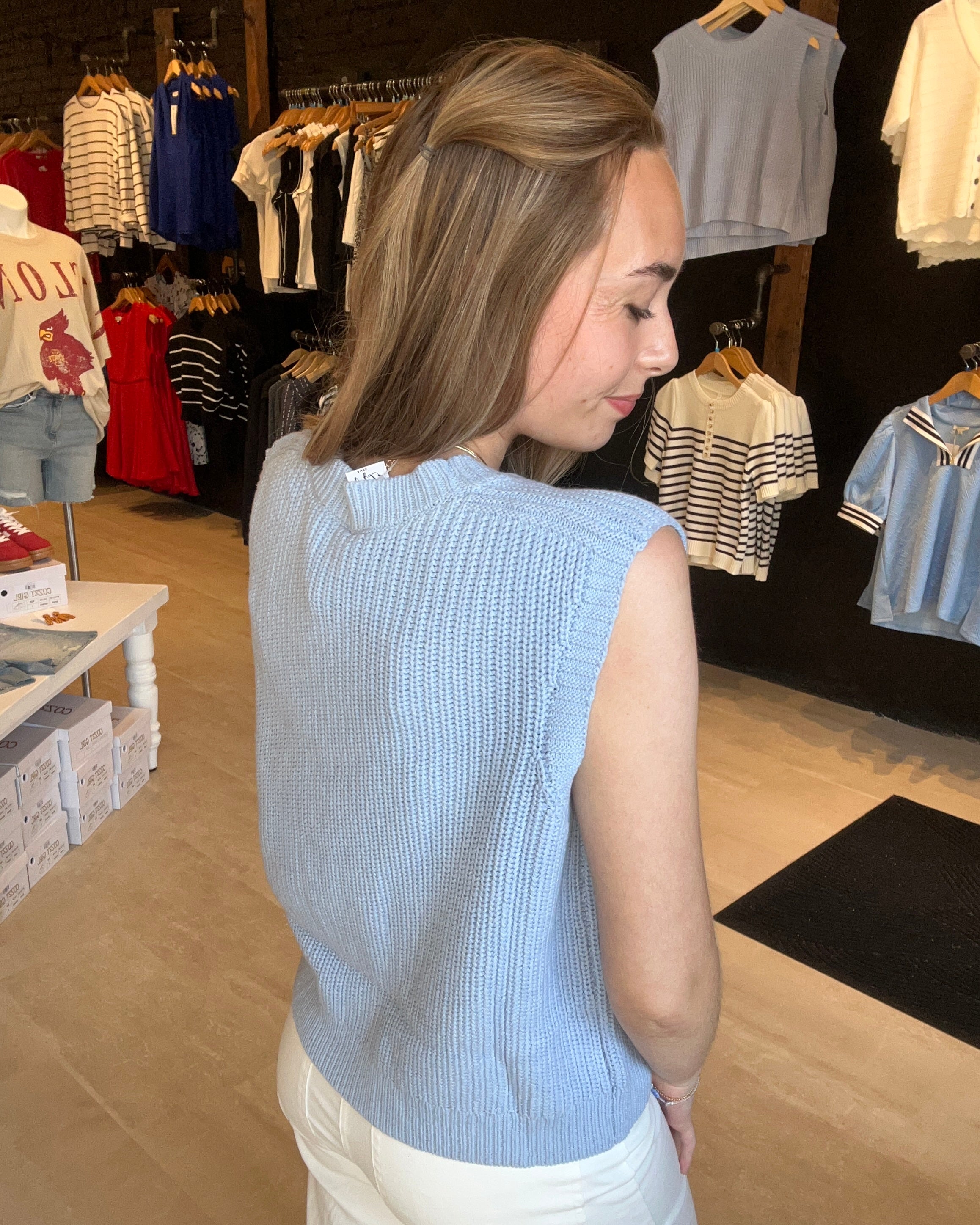 Missy Knit Sweater Vest-Vests-Wishlist-The Funky Zebra Ames, Women's Fashion Boutique in Ames, Iowa