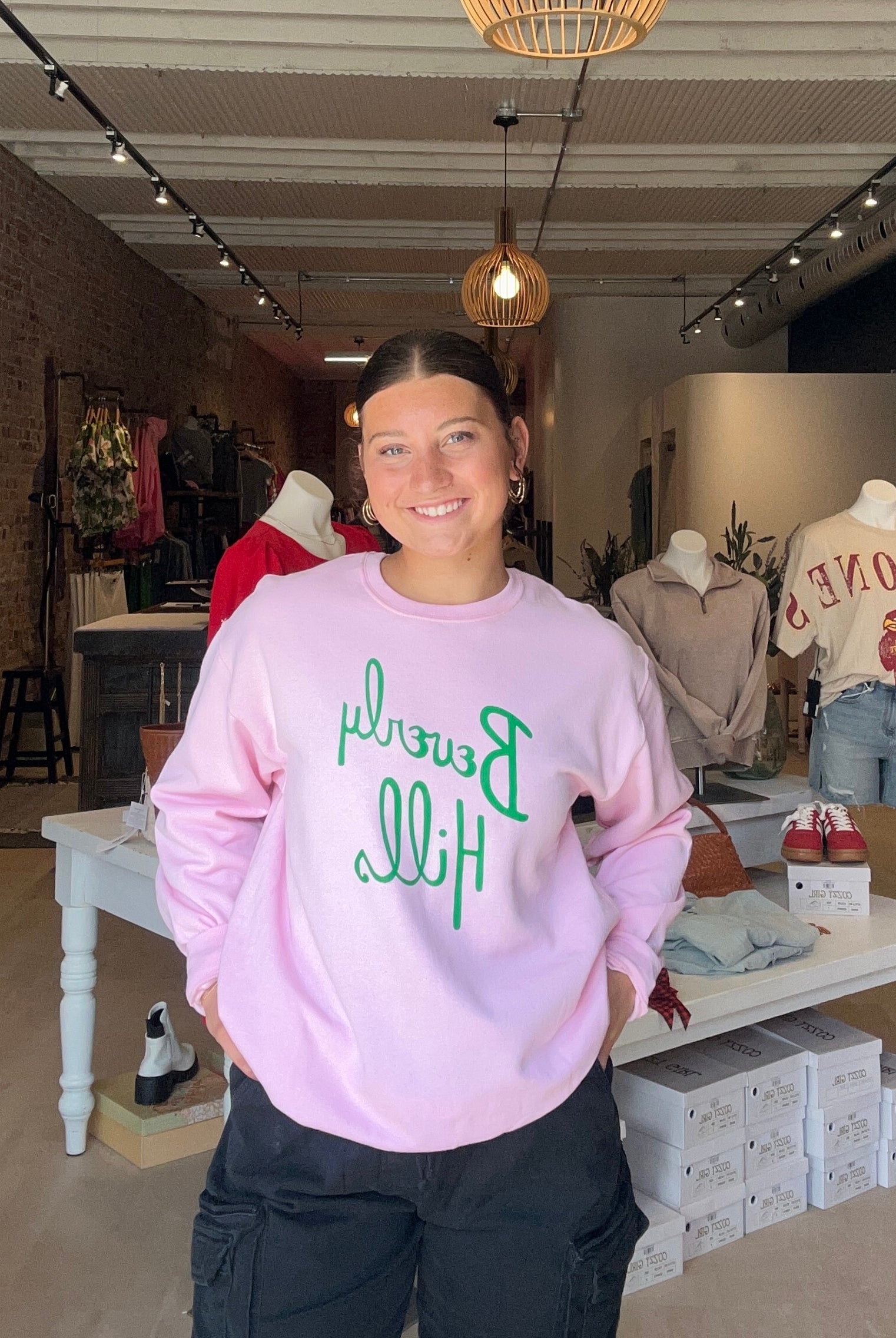 Beverly Hills Sweatshirt-Graphic Sweatshirt-Ocean and 7th-The Funky Zebra Ames, Women's Fashion Boutique in Ames, Iowa