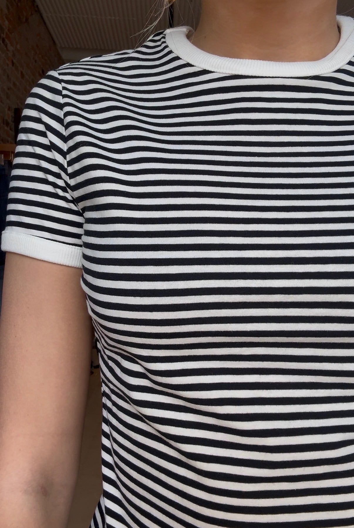 Teri Black & White Striped Tee-Zenana-The Funky Zebra Ames, Women's Fashion Boutique in Ames, Iowa