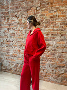 Fleece Exposed Seam Wide Leg Sweatpants-Pants-Zenana-The Funky Zebra Ames, Women's Fashion Boutique in Ames, Iowa
