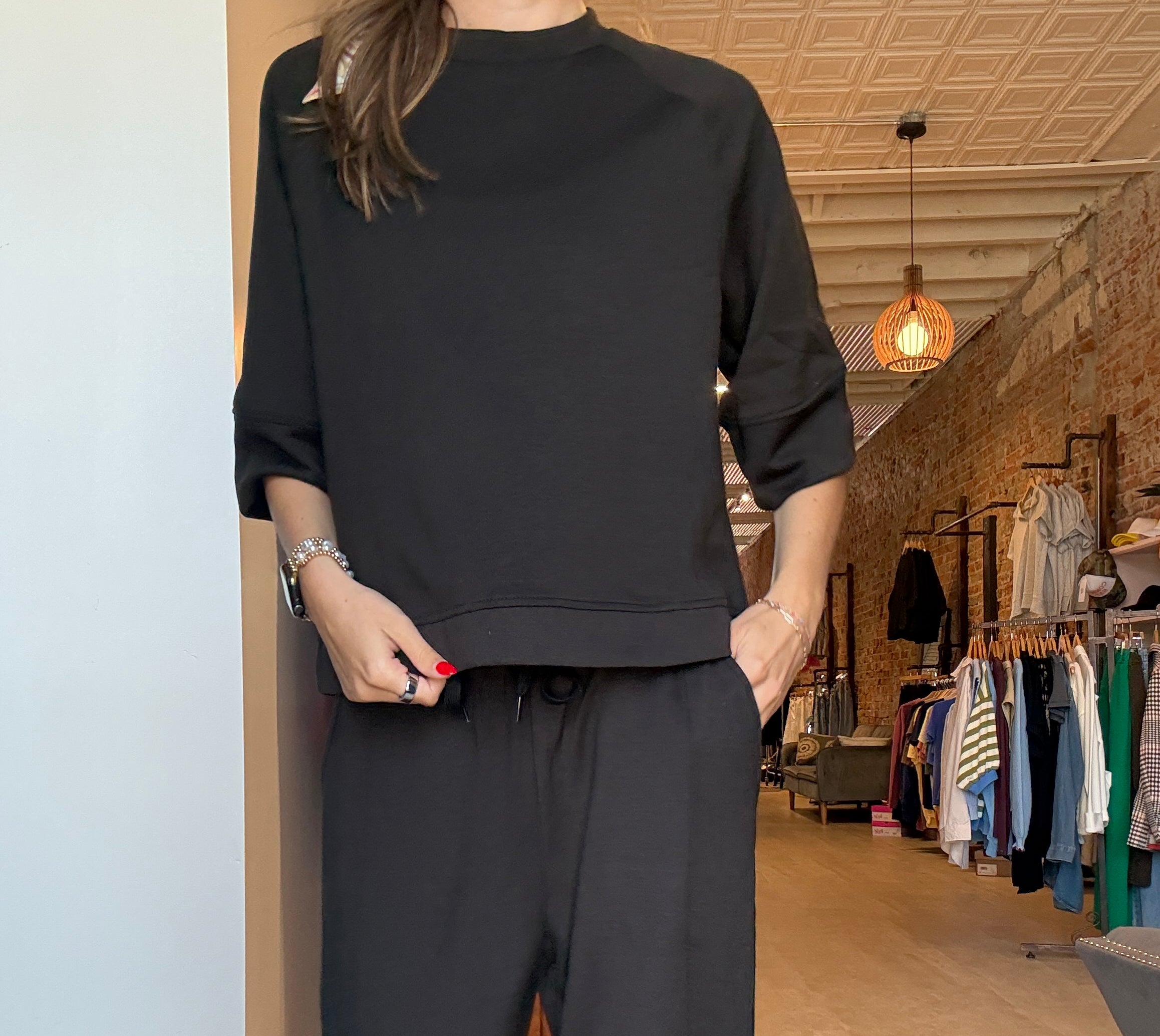 Mira Scuba Set Three Quarter Sleeve-Zenana-The Funky Zebra Ames, Women's Fashion Boutique in Ames, Iowa