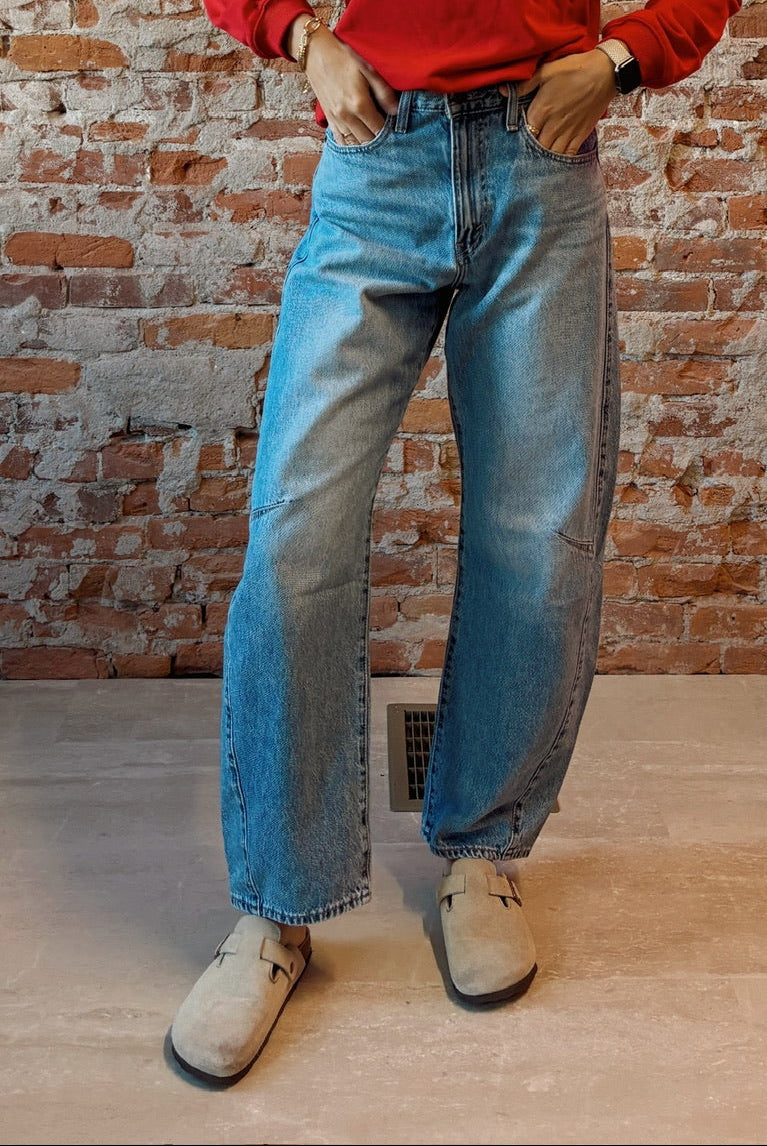 Barrel Jean With Seams-Jeans-Just Black Denim-The Funky Zebra Ames, Women's Fashion Boutique in Ames, Iowa