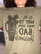 Bad Decisions Tee-Graphic Tee's-Trendznmore-The Funky Zebra Ames, Women's Fashion Boutique in Ames, Iowa