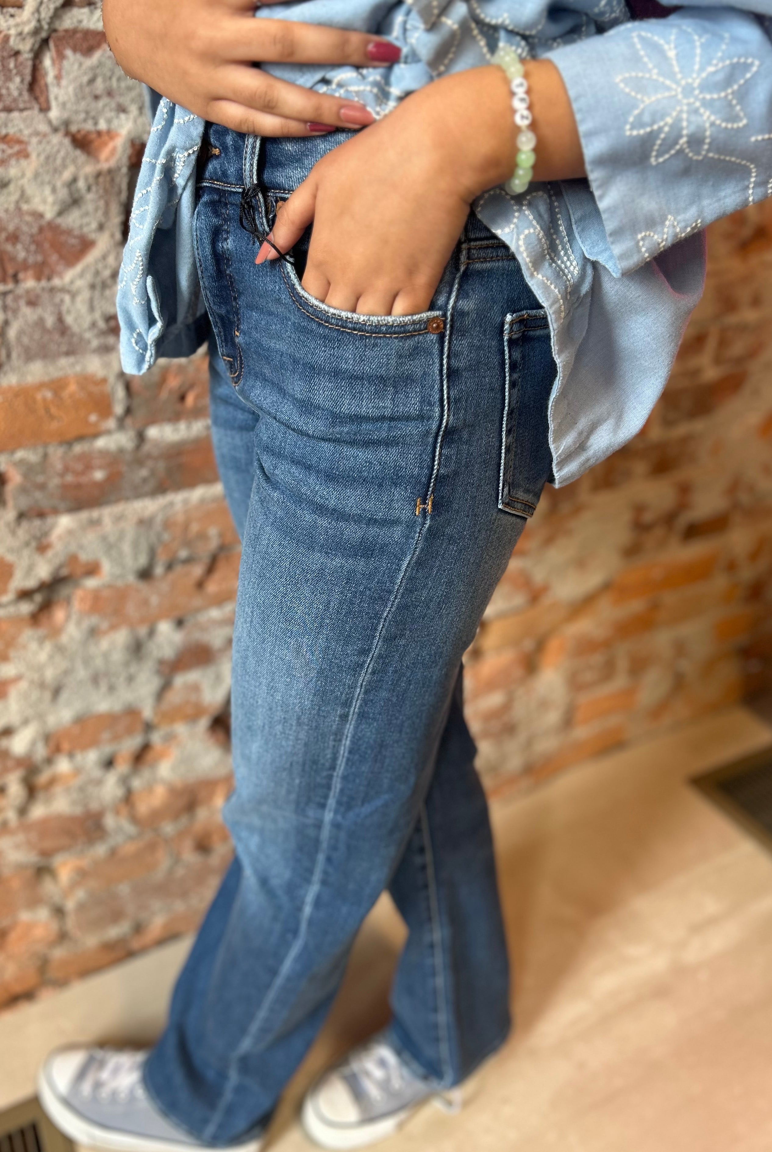 Hidden High Rise Straight Jeans-Jeans-Hidden-The Funky Zebra Ames, Women's Fashion Boutique in Ames, Iowa
