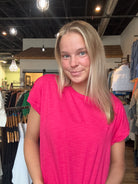 Laurie Raw Seam Top-Hyfve-The Funky Zebra Ames, Women's Fashion Boutique in Ames, Iowa