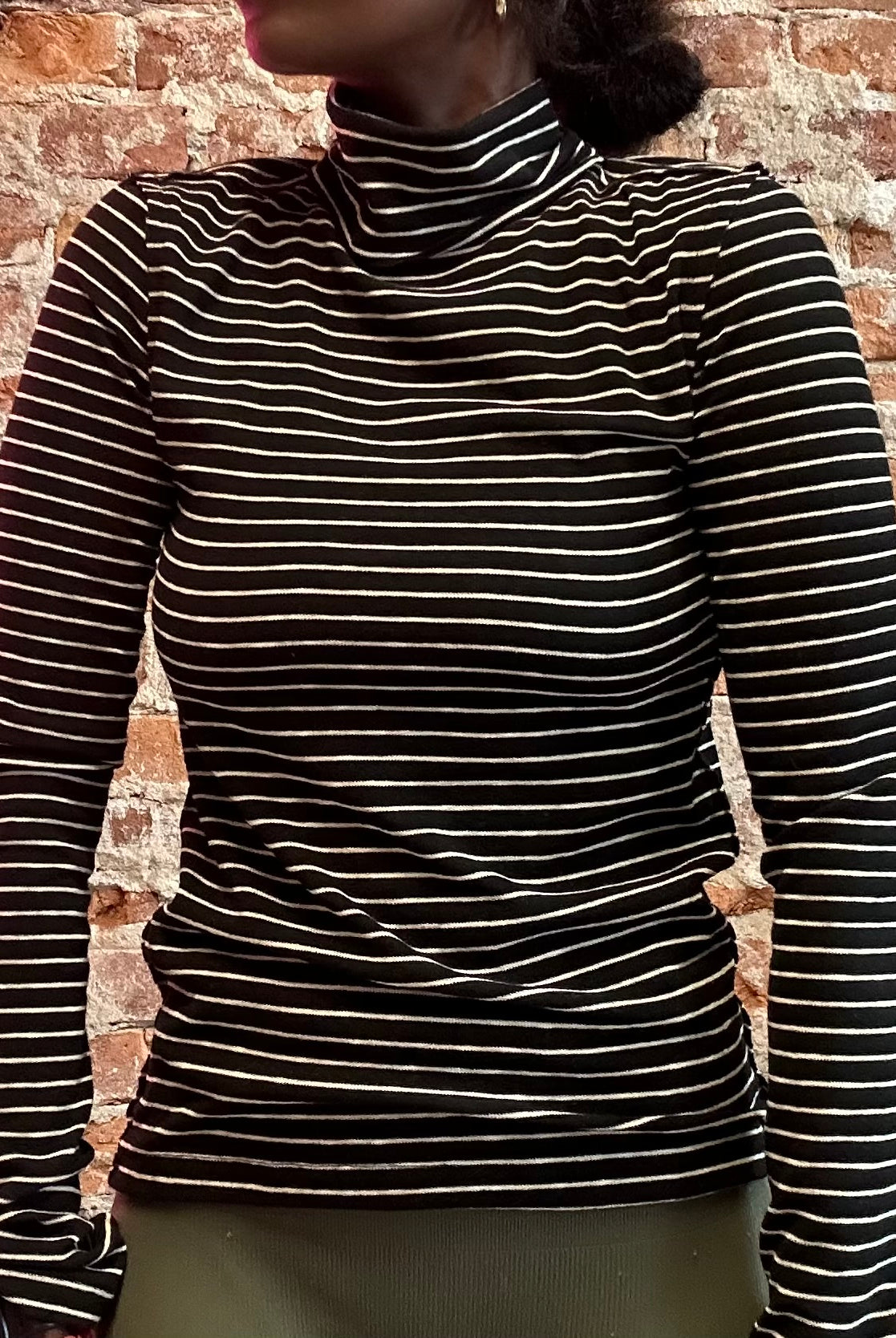 Maria Long Sleeve Turtleneck-Sweaters-Hem & Thread-The Funky Zebra Ames, Women's Fashion Boutique in Ames, Iowa