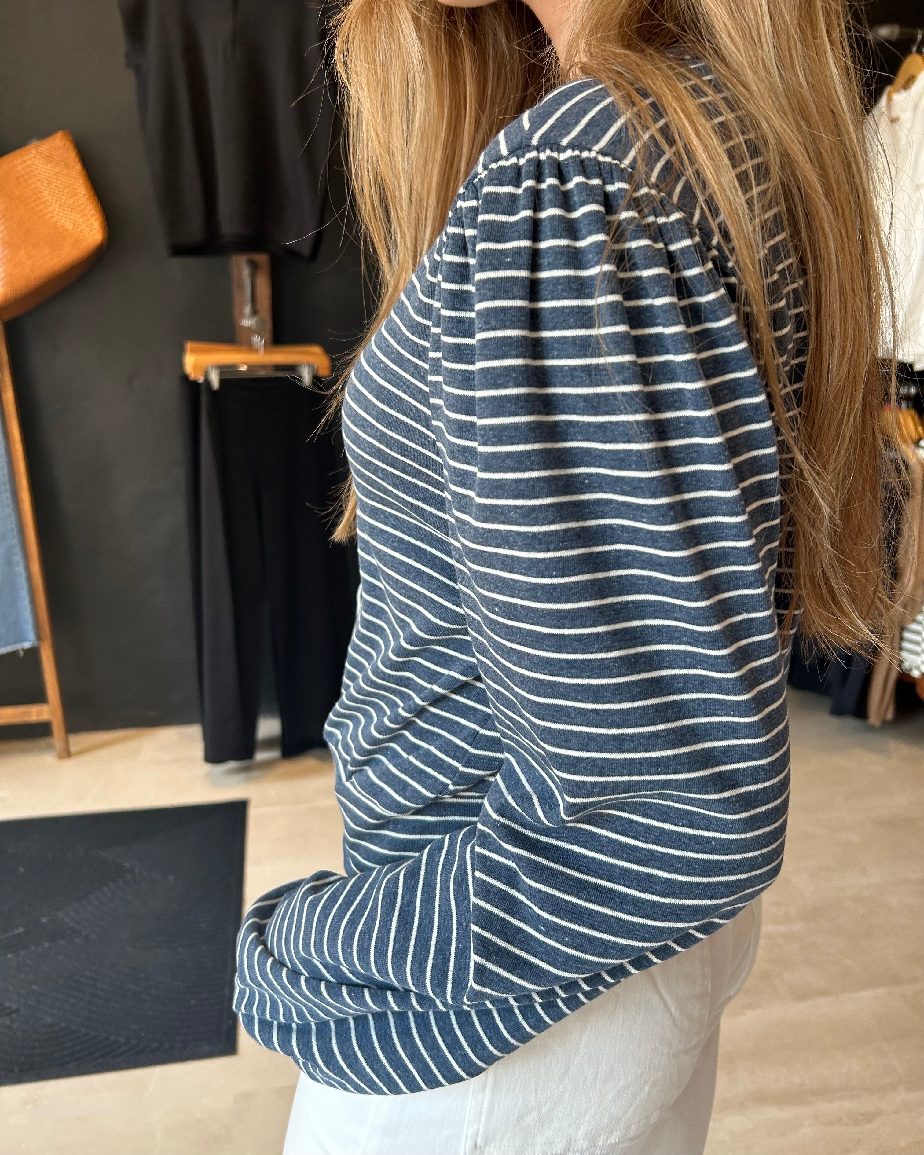 Anna Striped Button Front Blouse-The Funky Zebra Ames-The Funky Zebra Ames, Women's Fashion Boutique in Ames, Iowa