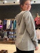 Meghan Heather Gray Cardigan-Cardigans-Doe and Rae-The Funky Zebra Ames, Women's Fashion Boutique in Ames, Iowa