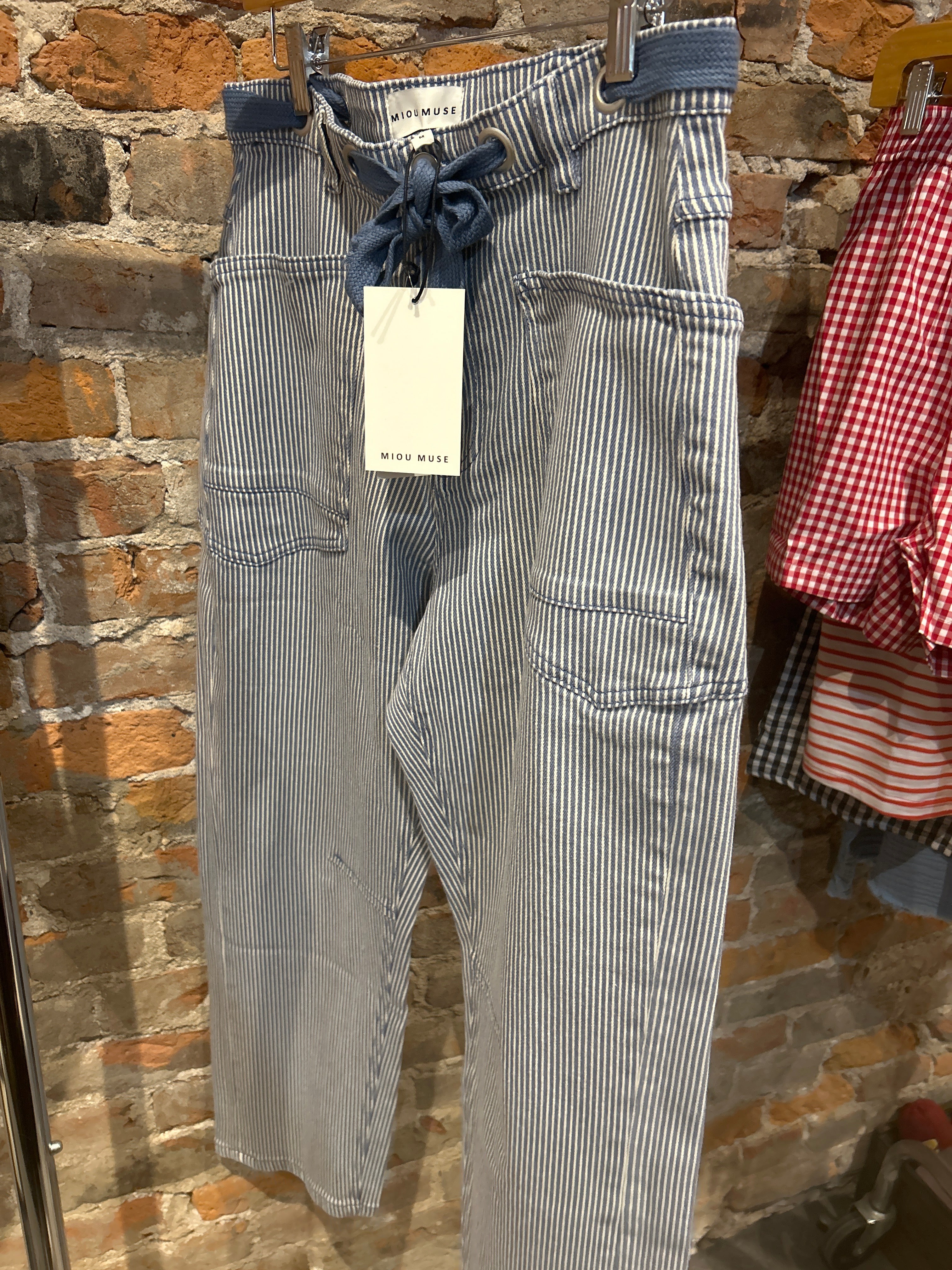 Penny Striped Barrel Pants-apparel-Miou Muse-The Funky Zebra Ames, Women's Fashion Boutique in Ames, Iowa