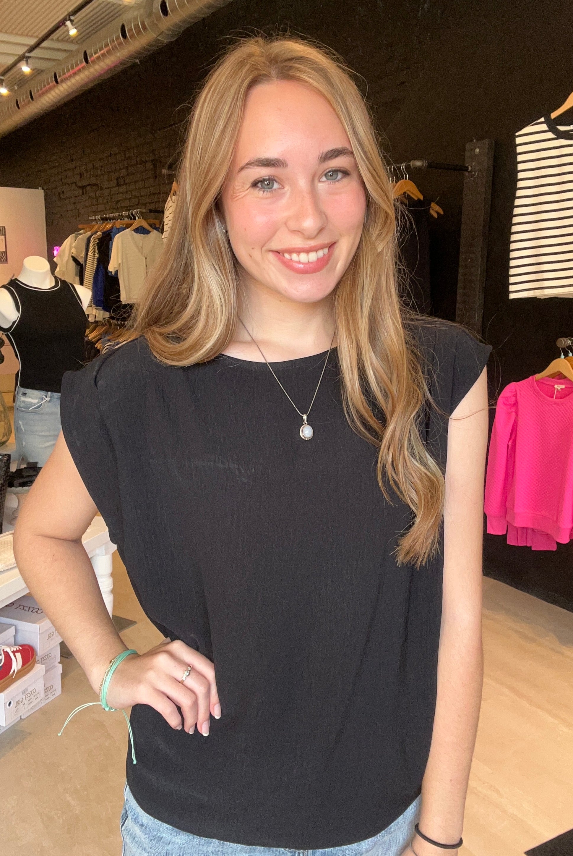 Stella Sleeveless Top-Eesome-The Funky Zebra Ames, Women's Fashion Boutique in Ames, Iowa