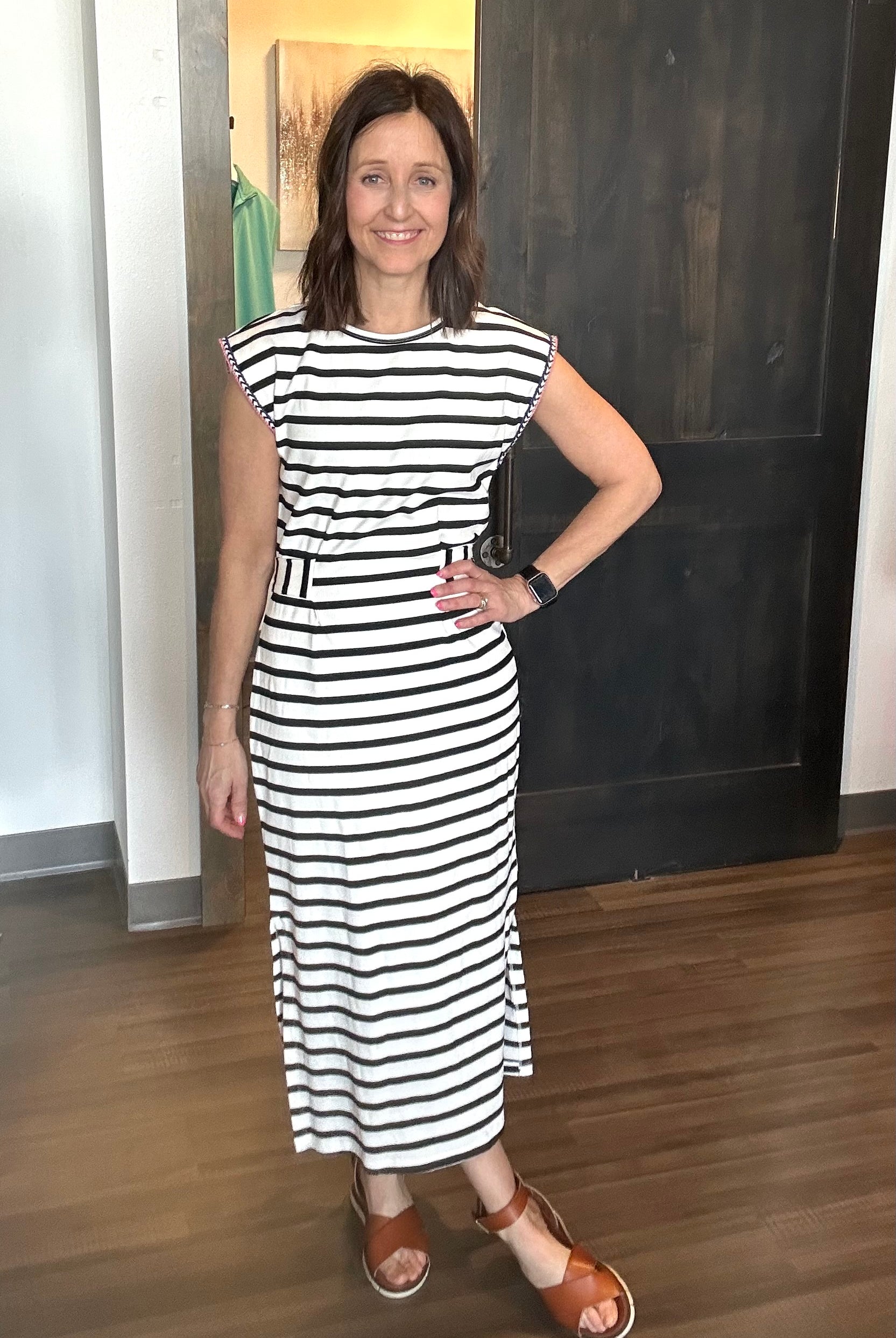 Anna Striped Dress-Dresses-The Funky Zebra Ames-The Funky Zebra Ames, Women's Fashion Boutique in Ames, Iowa