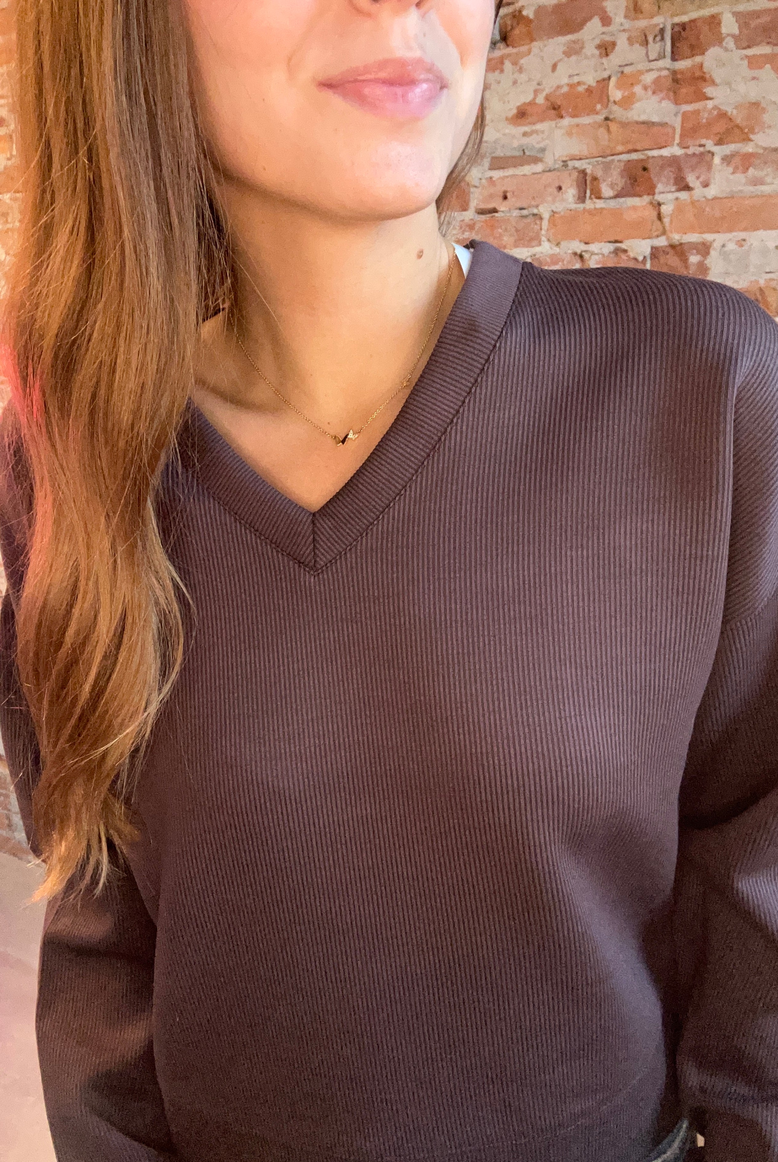 Martina V-Neck Pullover-apparel-Thread and Supply-The Funky Zebra Ames, Women's Fashion Boutique in Ames, Iowa