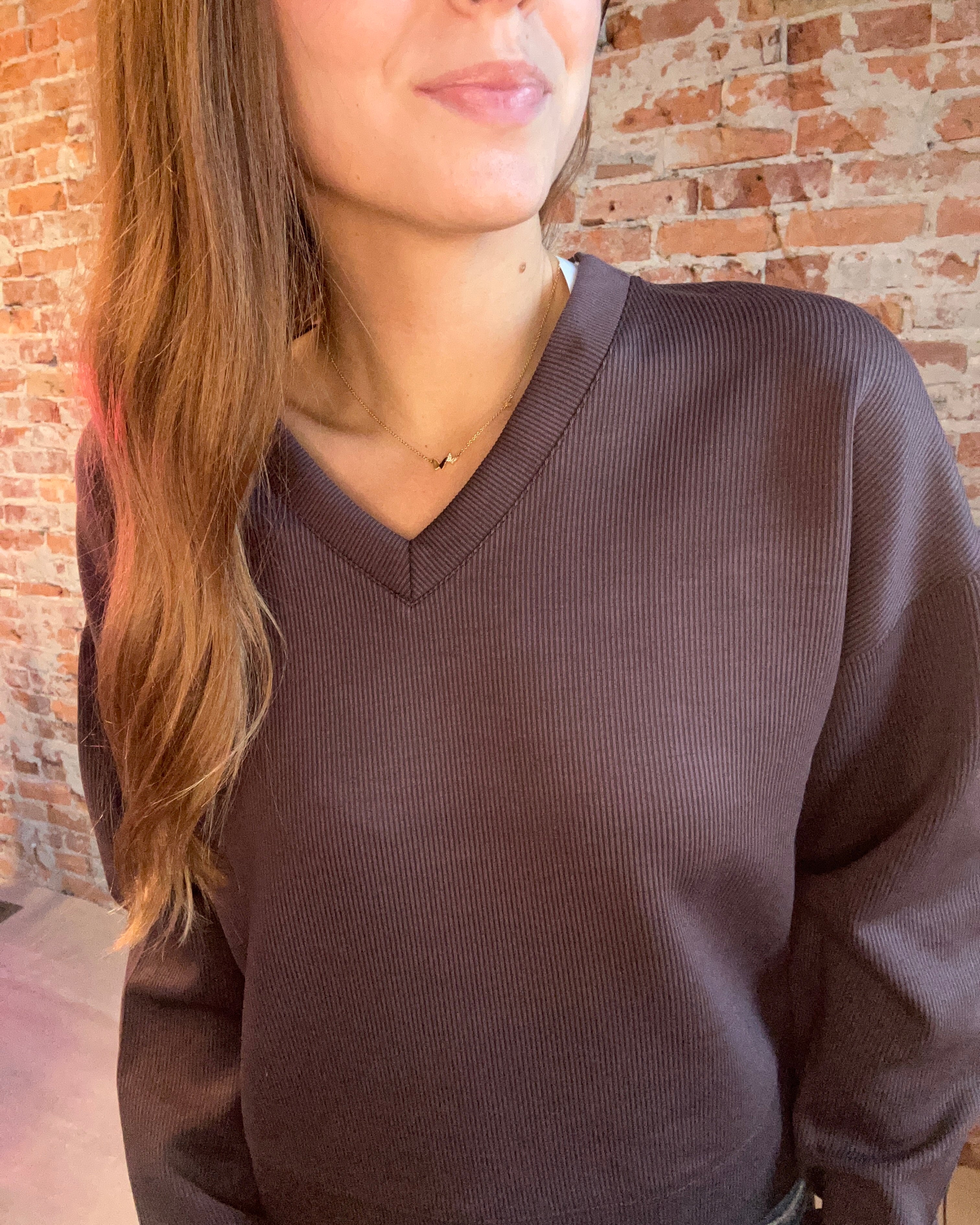 Martina V-Neck Pullover-apparel-Thread and Supply-The Funky Zebra Ames, Women's Fashion Boutique in Ames, Iowa