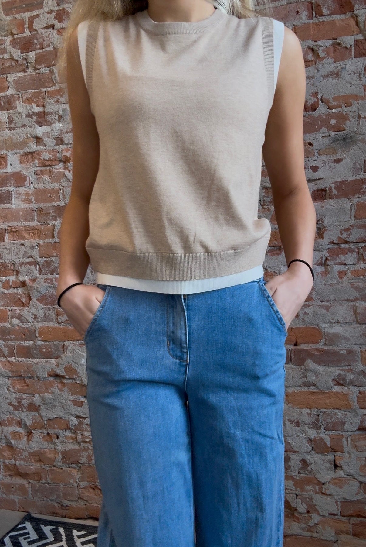 Stevie Double Layered Knit Top-Pinch-The Funky Zebra Ames, Women's Fashion Boutique in Ames, Iowa