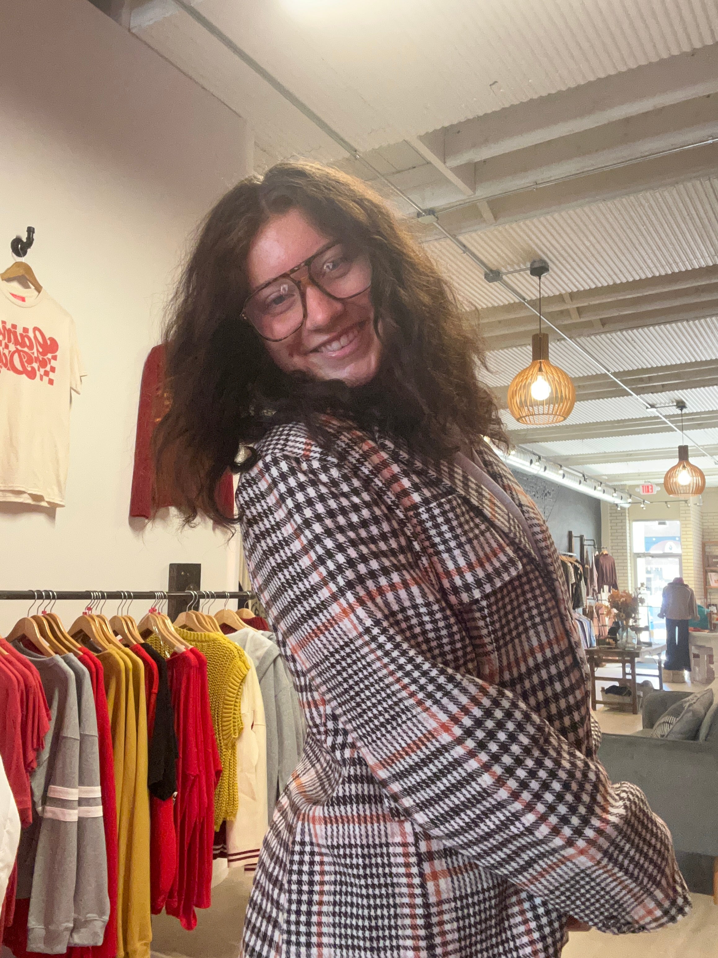 Megan Checkered Blazer-apparel-Ellison-The Funky Zebra Ames, Women's Fashion Boutique in Ames, Iowa