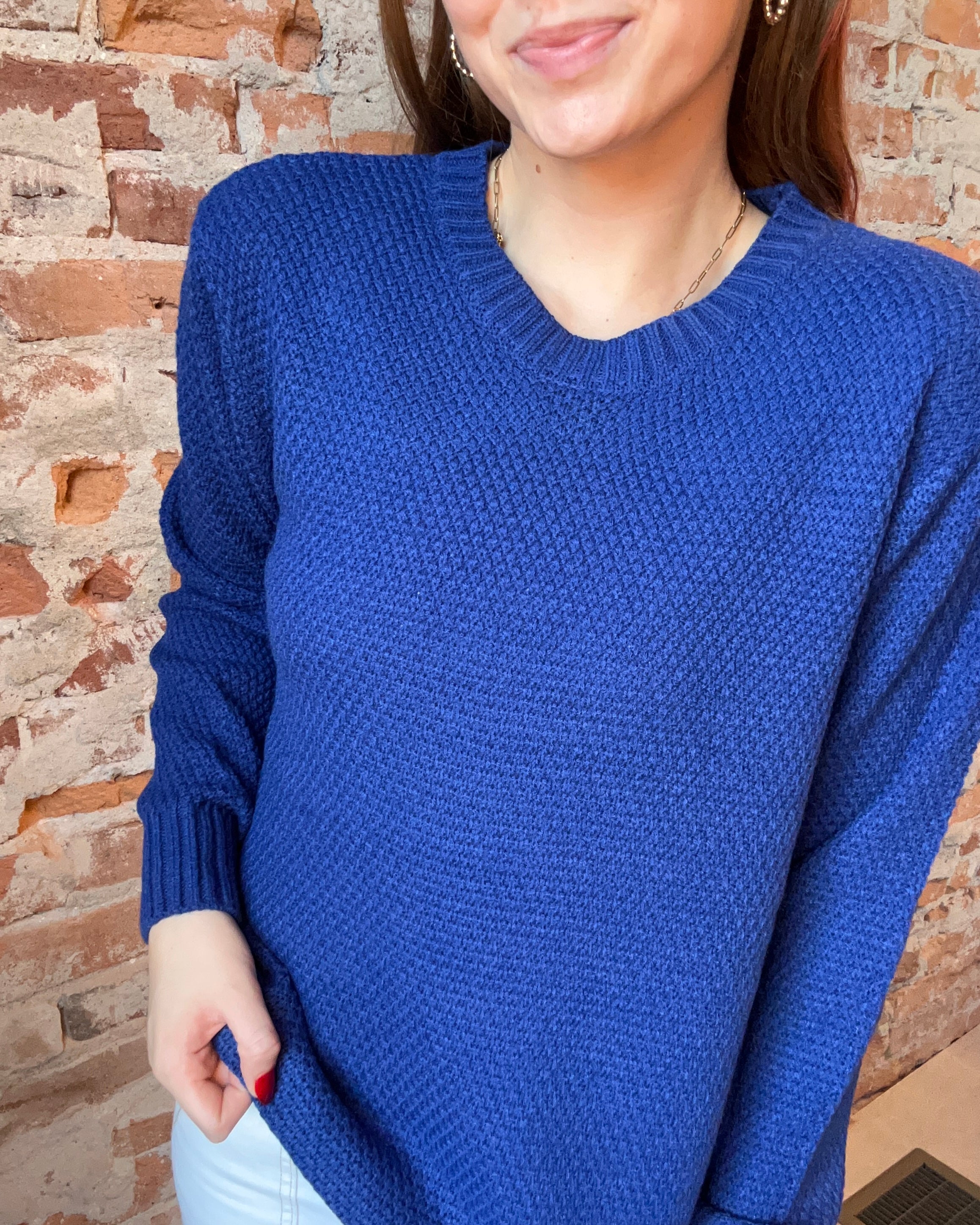 Bella Round Neck Sweaters-Sweaters-Zenana-The Funky Zebra Ames, Women's Fashion Boutique in Ames, Iowa