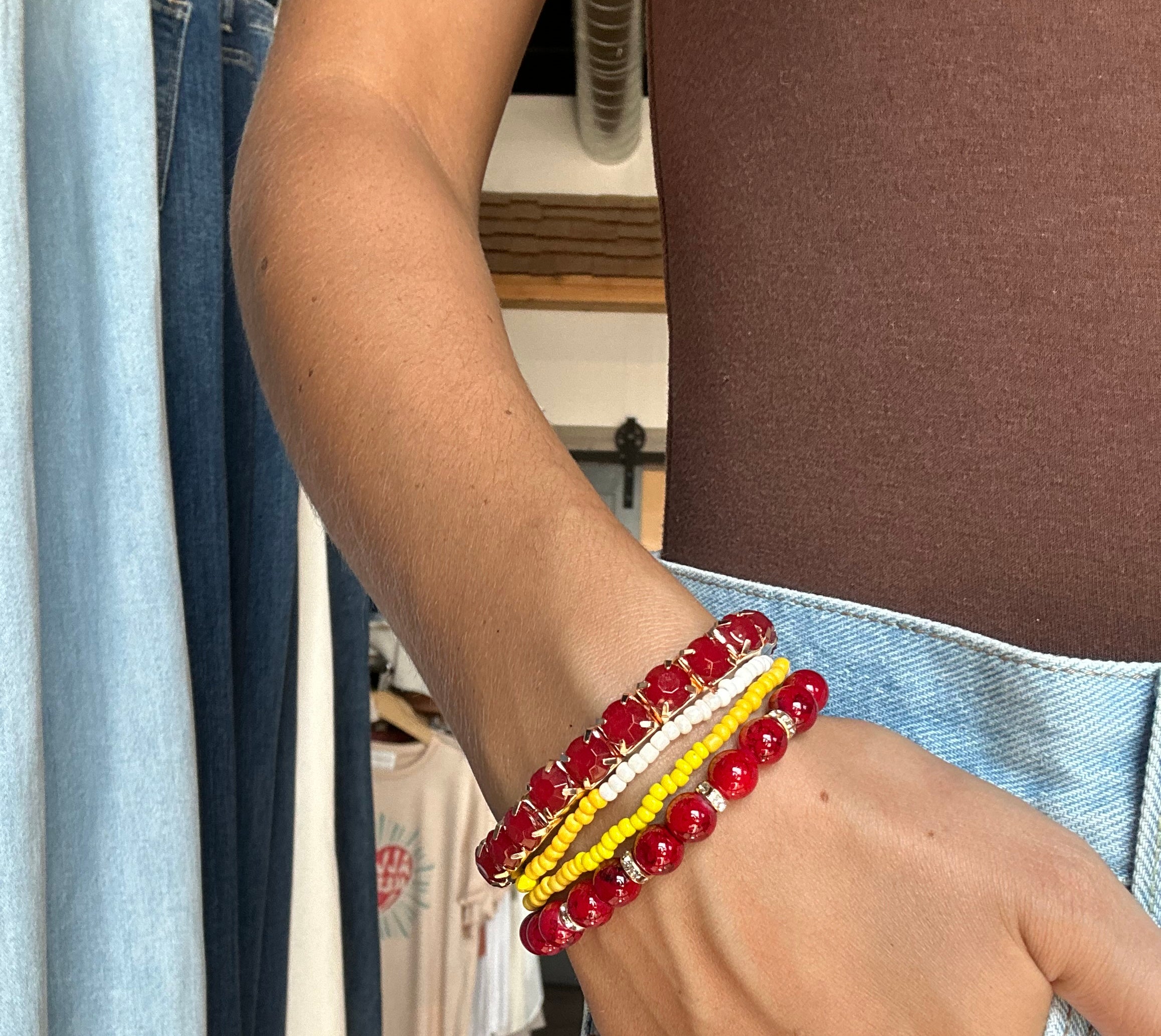 $2.99 Beaded Bracelet-Accessories-The Funky Zebra Ames-The Funky Zebra Ames, Women's Fashion Boutique in Ames, Iowa