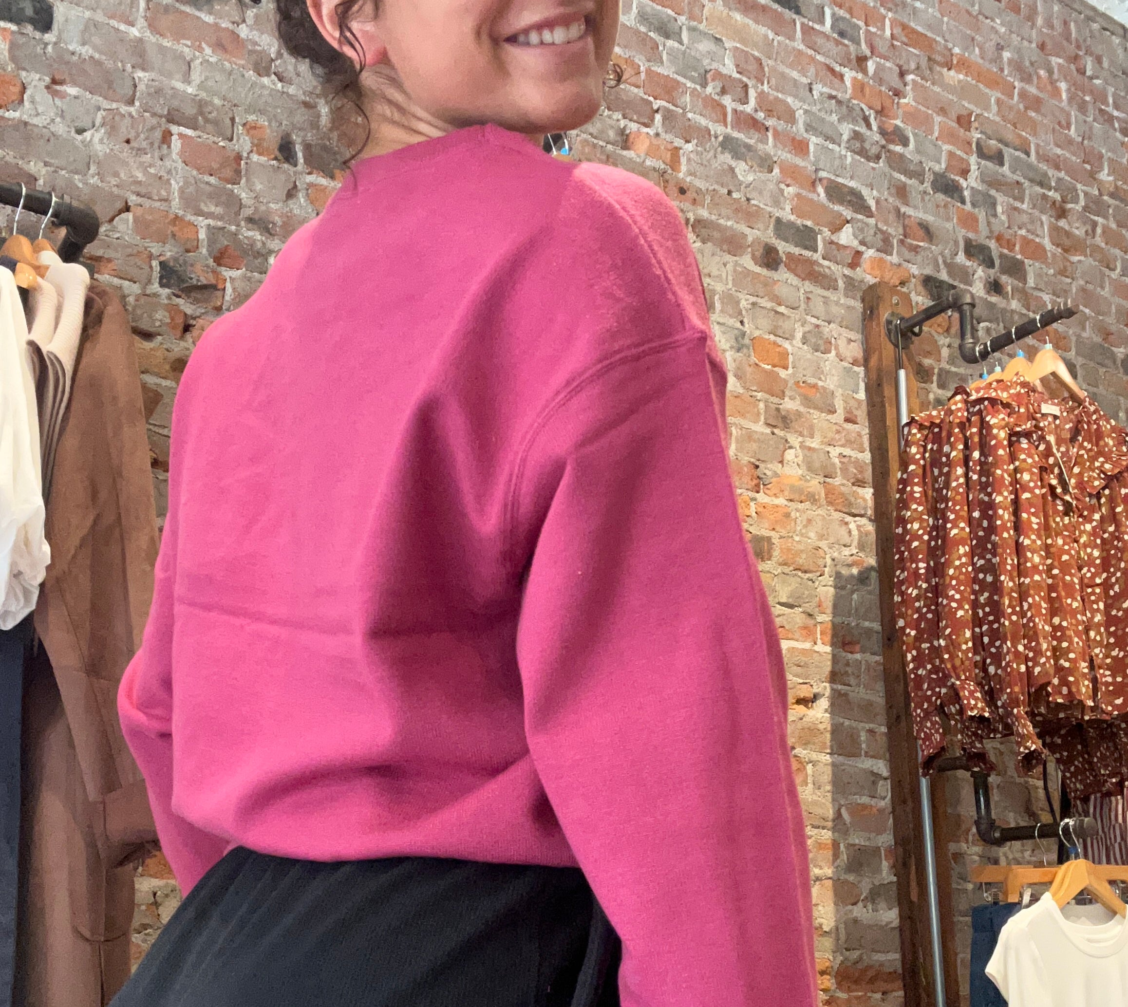 Shelby Crew Sweater-2 COLORS-Sweaters-Staccato-The Funky Zebra Ames, Women's Fashion Boutique in Ames, Iowa