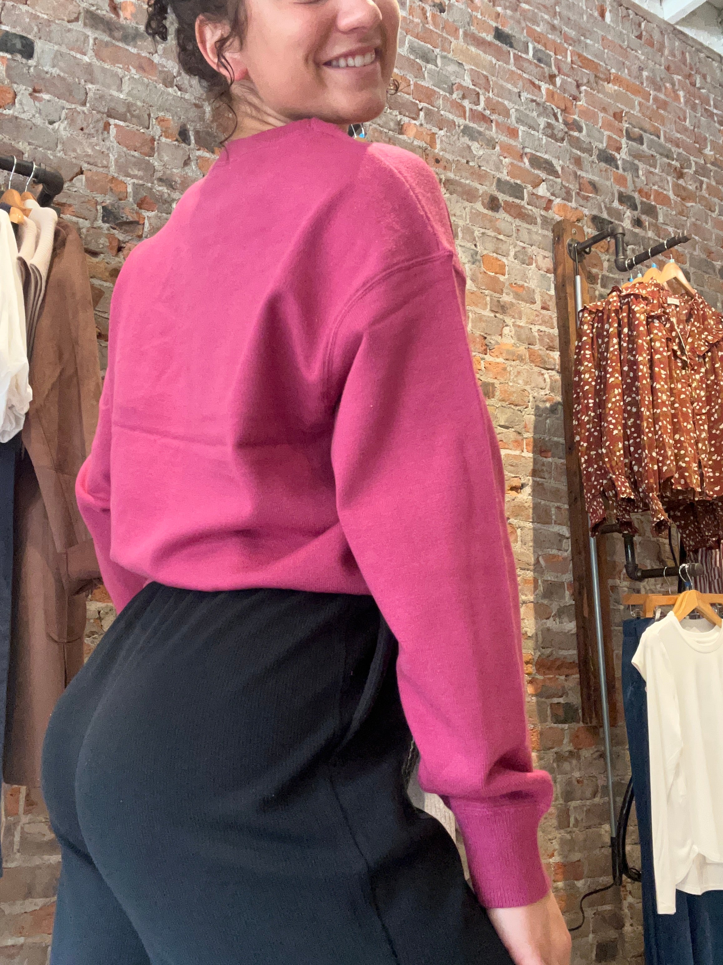 Shelby Crew Sweater-2 COLORS-Sweaters-Staccato-The Funky Zebra Ames, Women's Fashion Boutique in Ames, Iowa