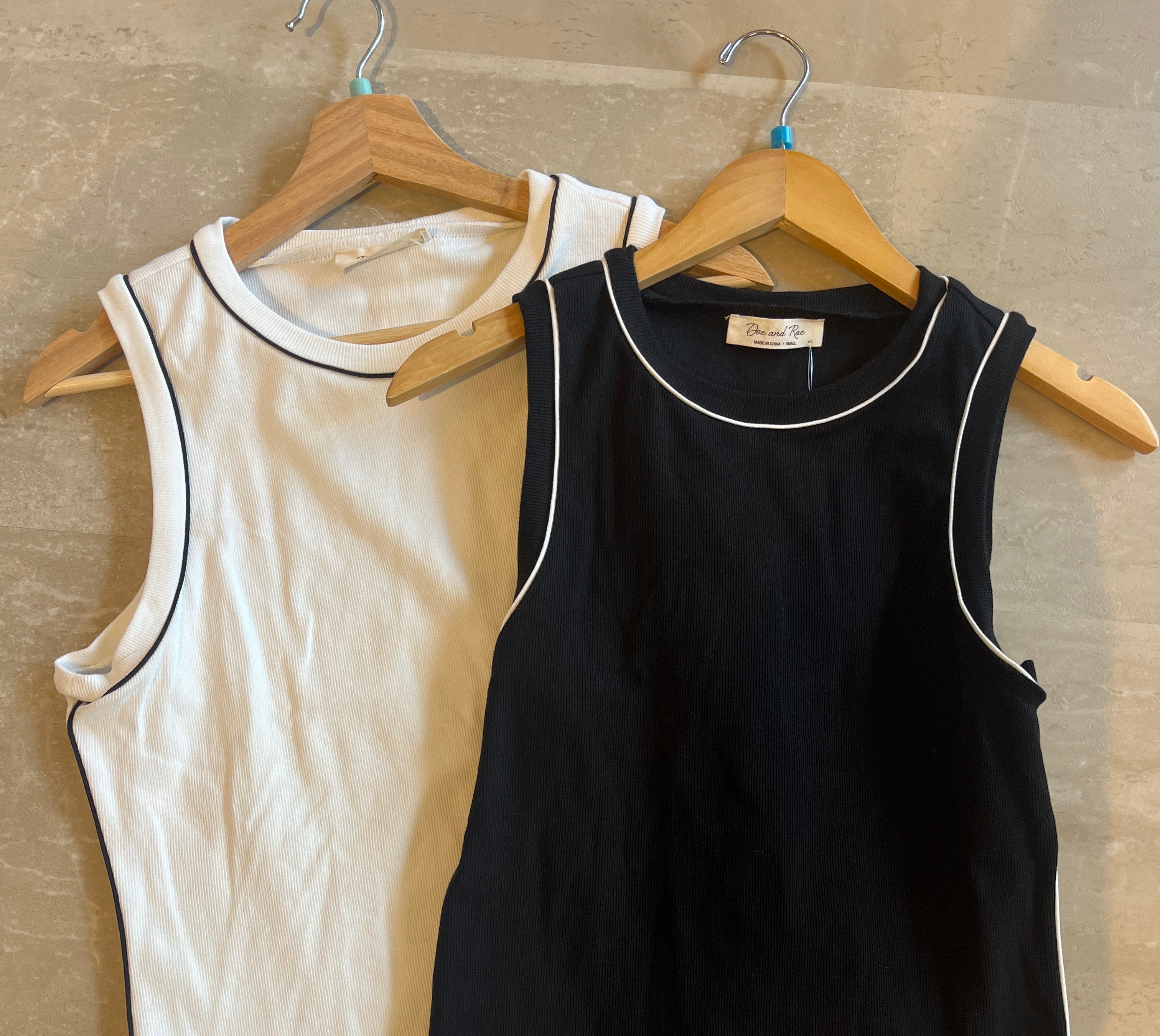 Brooke Ribbed Tanks-Doe and Rae-The Funky Zebra Ames, Women's Fashion Boutique in Ames, Iowa