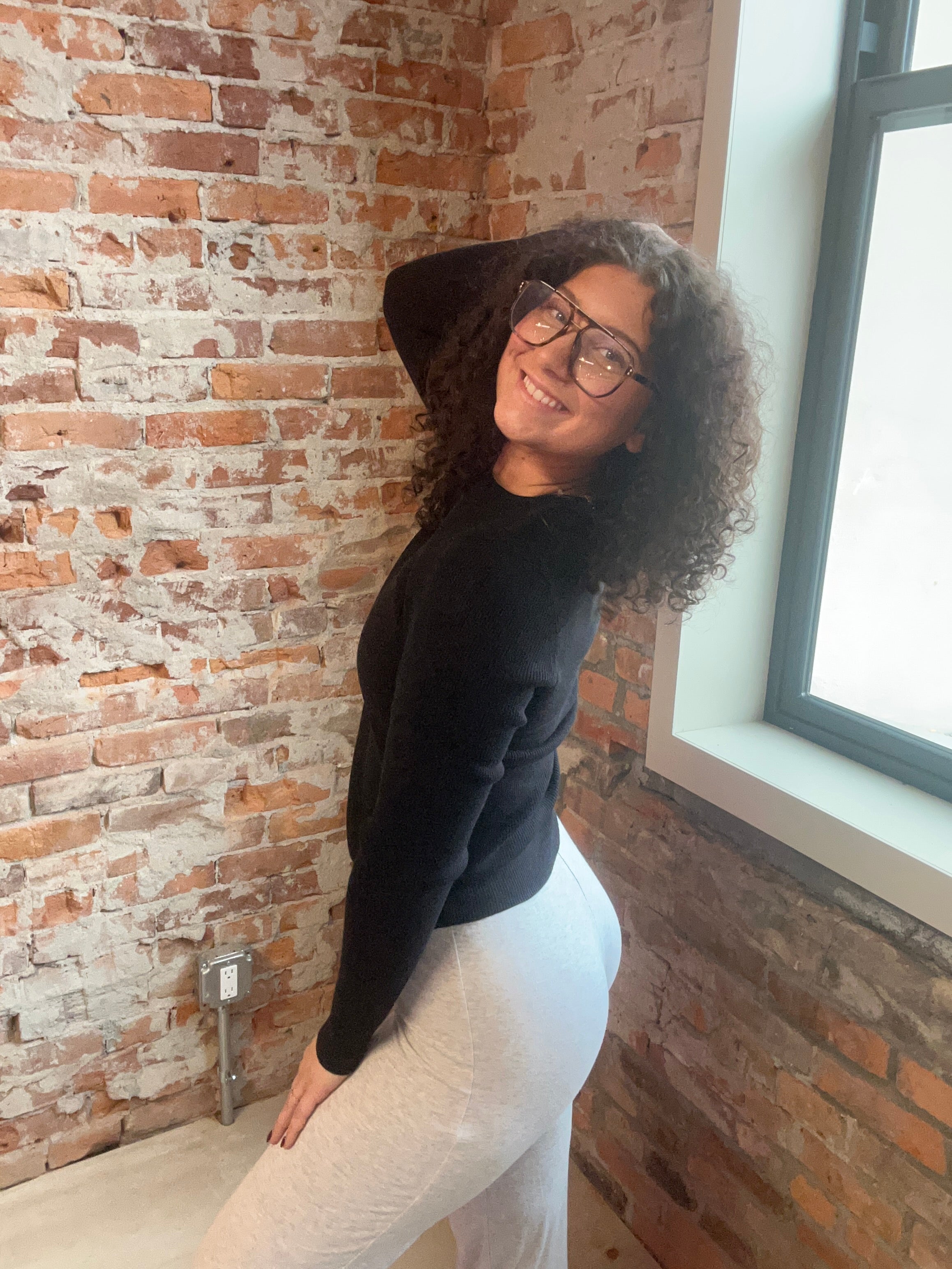 Vivian Black Sweater-apparel-Staccato-The Funky Zebra Ames, Women's Fashion Boutique in Ames, Iowa