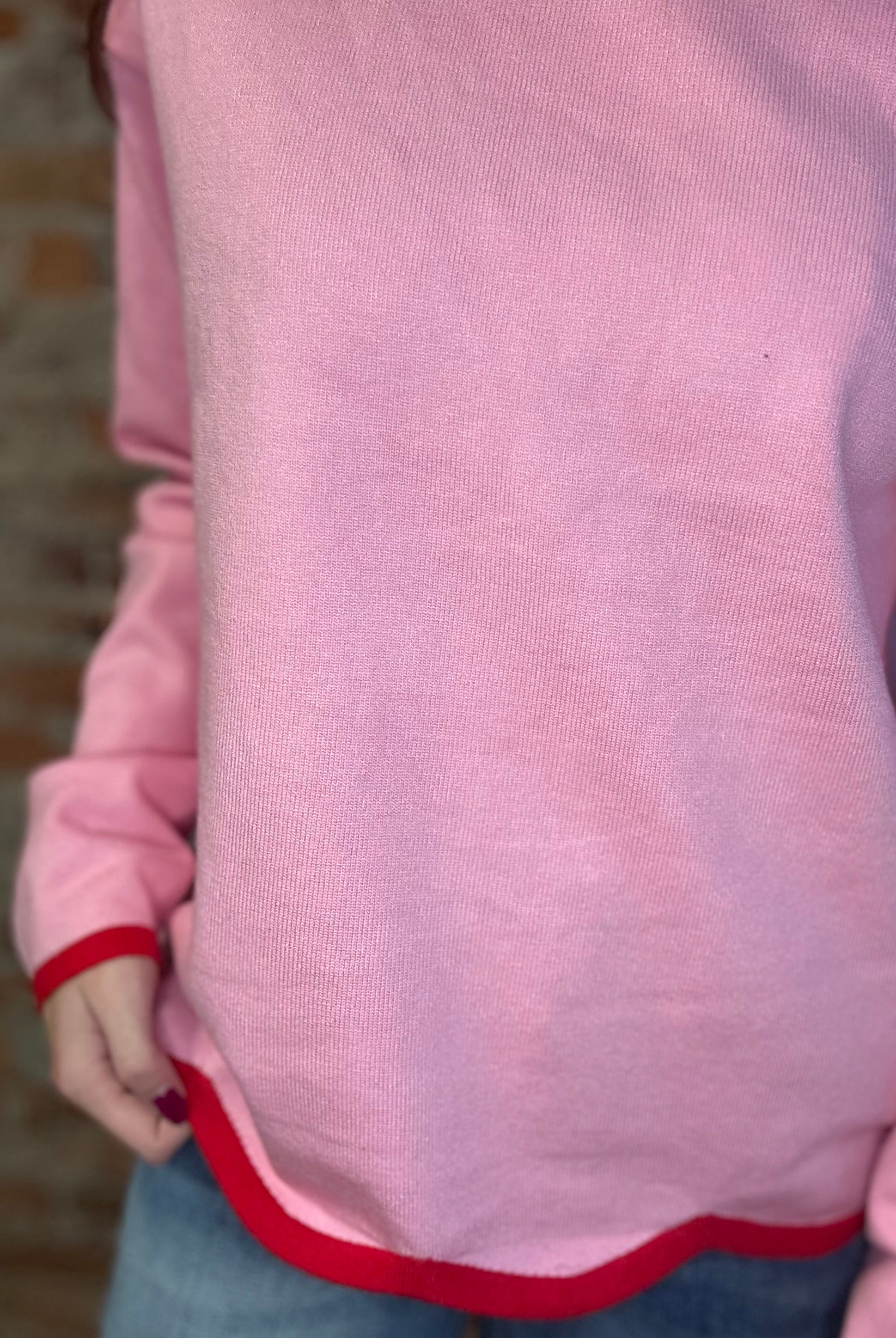 Briana Scalloped Sweater-apparel-Staccato-The Funky Zebra Ames, Women's Fashion Boutique in Ames, Iowa