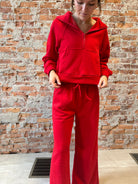 Fleece Exposed Seam Wide Leg Sweatpants-Pants-Zenana-The Funky Zebra Ames, Women's Fashion Boutique in Ames, Iowa