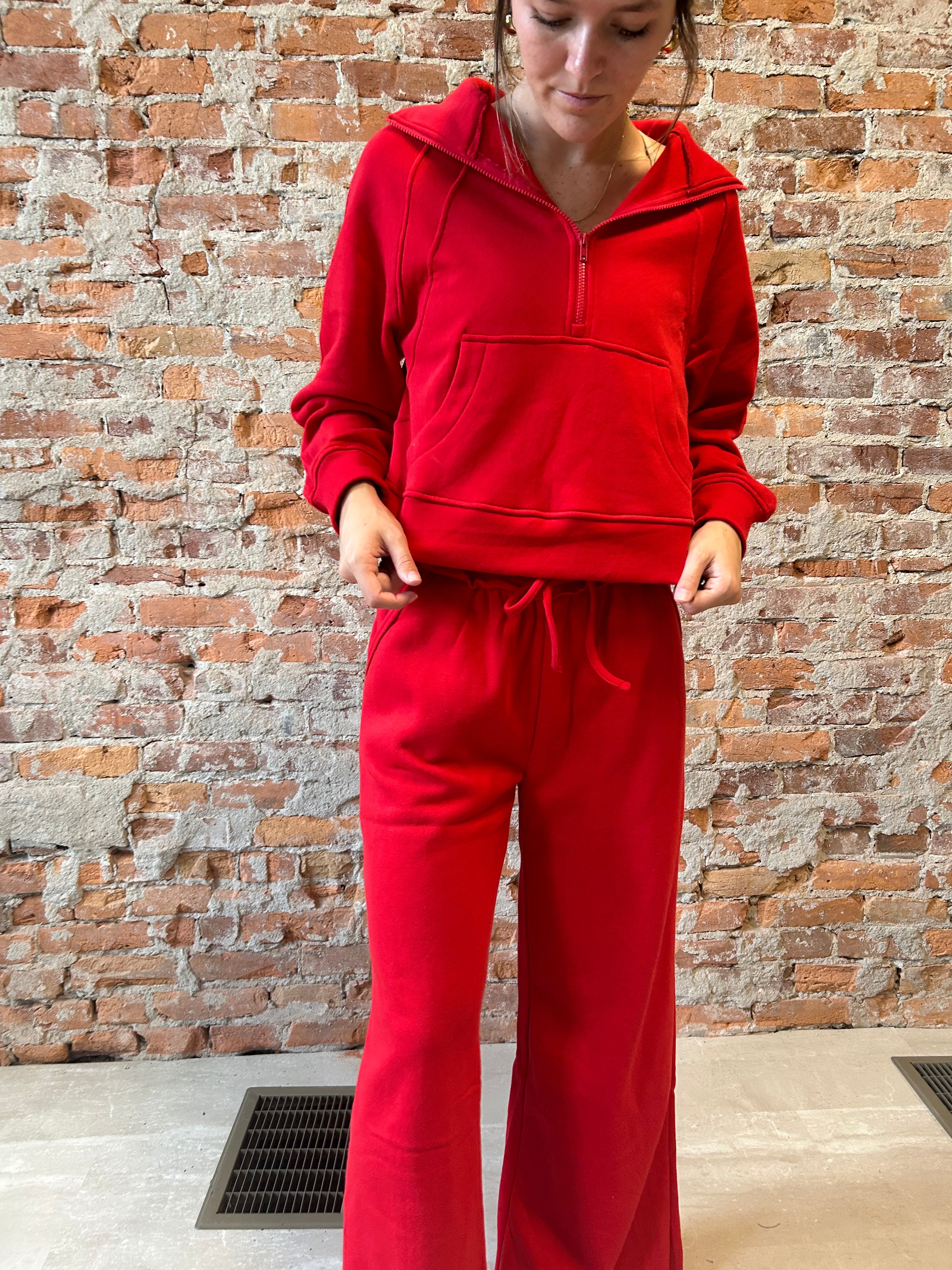 Fleece Exposed Seam Wide Leg Sweatpants-Pants-Zenana-The Funky Zebra Ames, Women's Fashion Boutique in Ames, Iowa