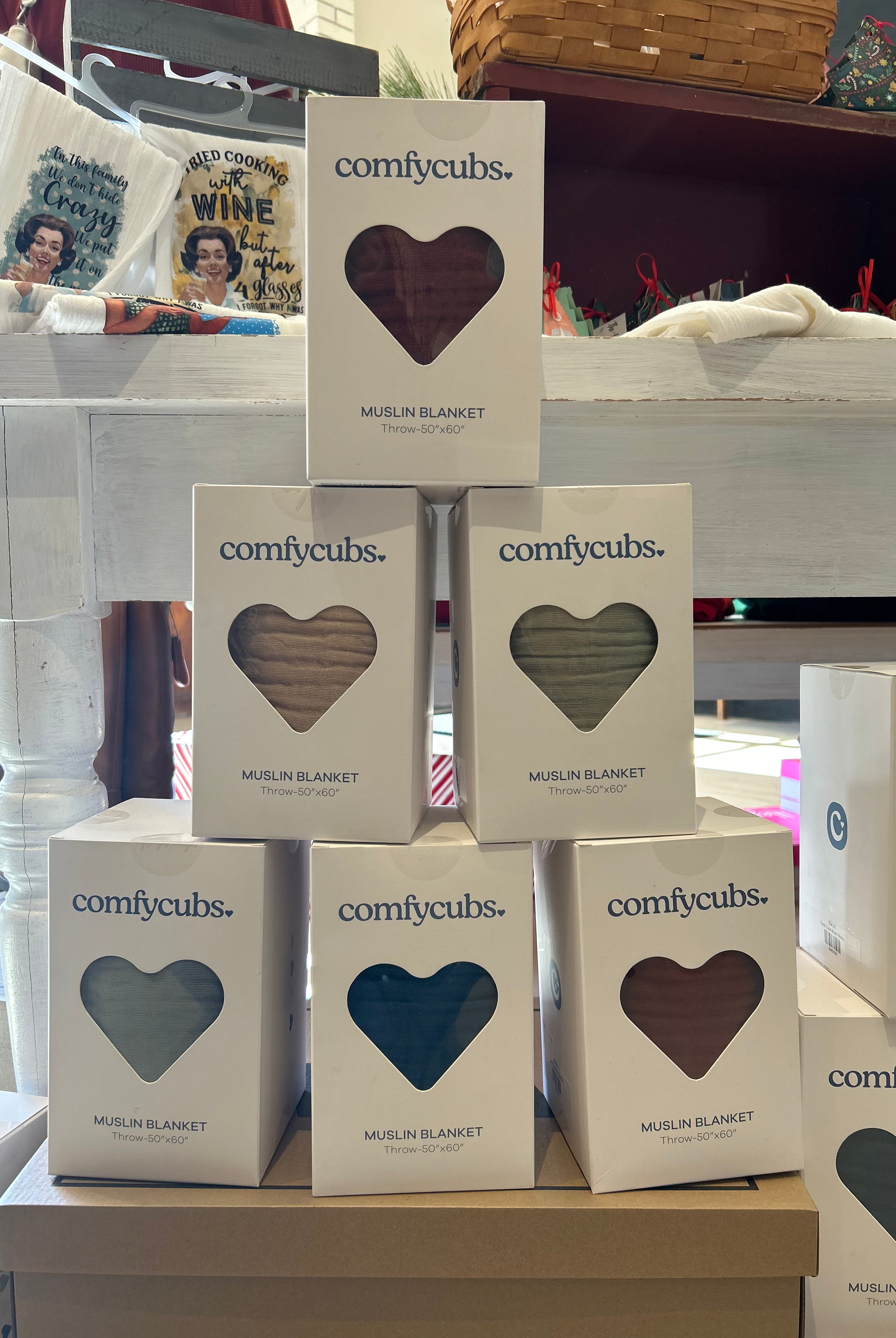 Comfy Cubs Muslin Blanket-blankets-comfy cubs-The Funky Zebra Ames, Women's Fashion Boutique in Ames, Iowa