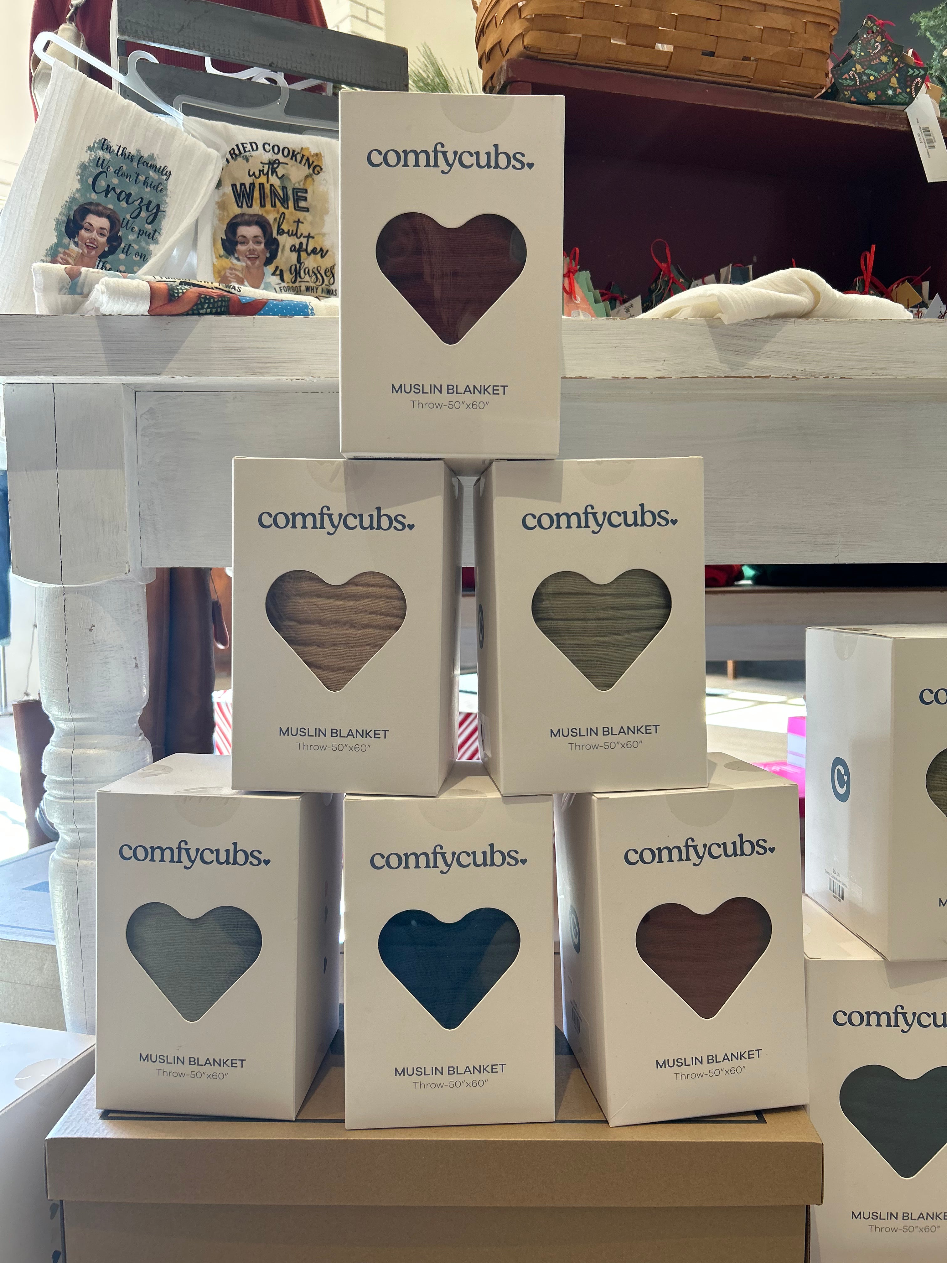 Comfy Cubs Muslin Blanket-blankets-comfy cubs-The Funky Zebra Ames, Women's Fashion Boutique in Ames, Iowa