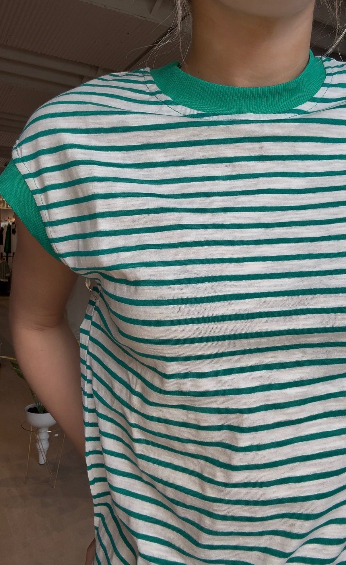 Addyson Striped Cap Sleeve Top-top-La Miel-The Funky Zebra Ames, Women's Fashion Boutique in Ames, Iowa