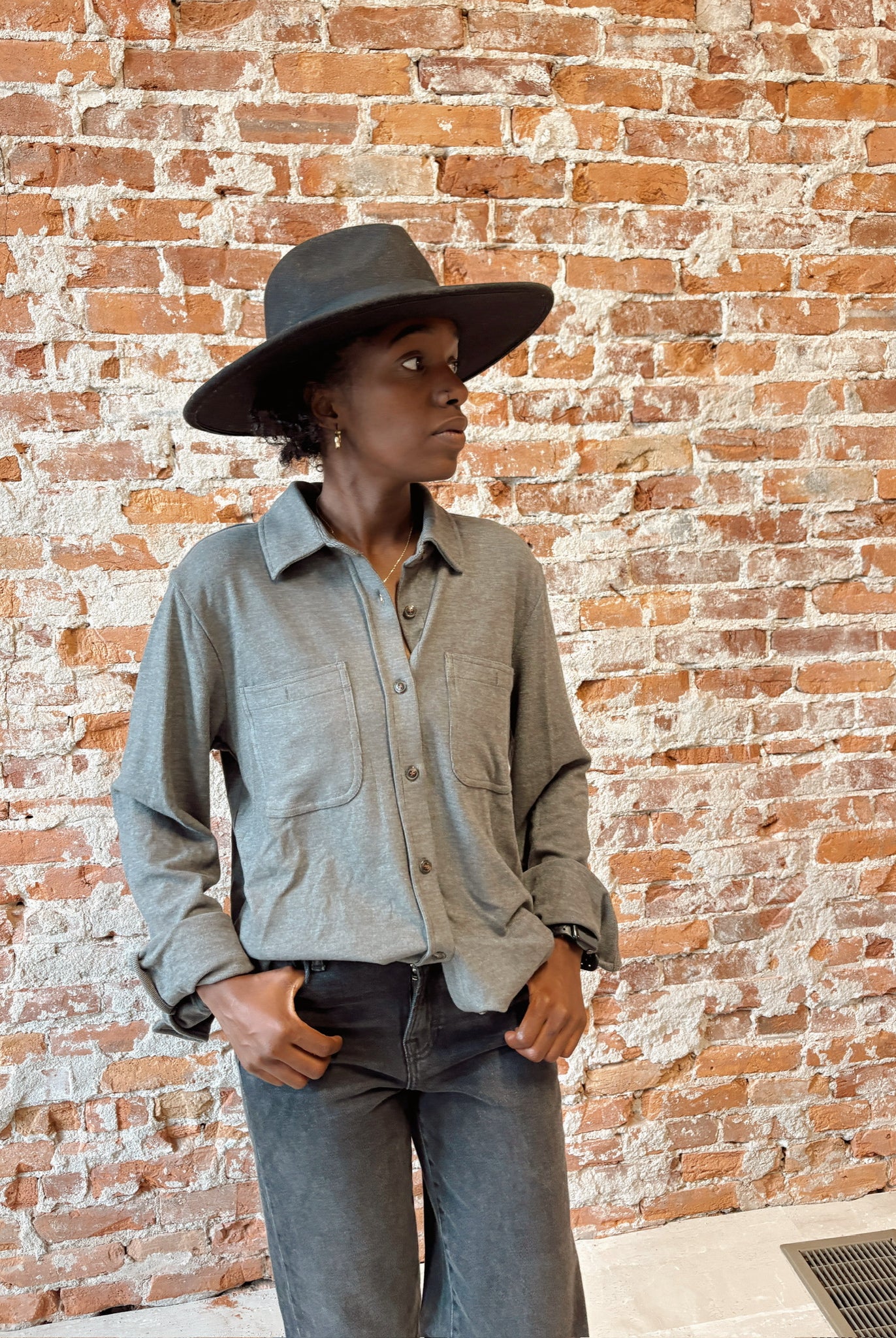 Marissa Soft Button Up-Long Sleeves-Panache Accessories-The Funky Zebra Ames, Women's Fashion Boutique in Ames, Iowa