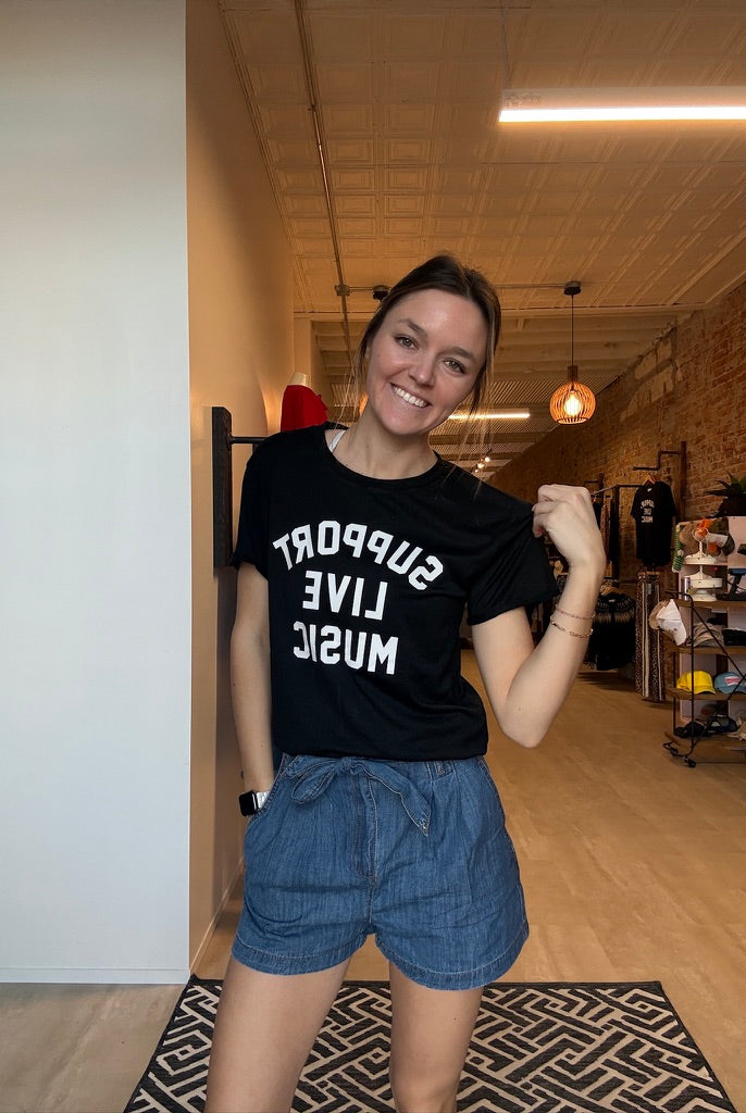 Support Live Music Tee-Graphic Tee's-Panache Apparel Co.-The Funky Zebra Ames, Women's Fashion Boutique in Ames, Iowa