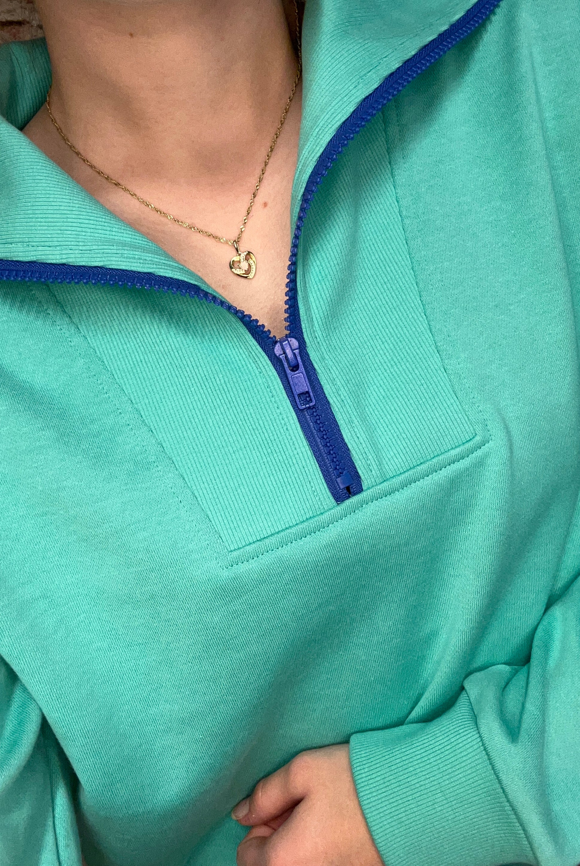 Jade Contrast Pullover Top-Long Sleeves-Staccato-The Funky Zebra Ames, Women's Fashion Boutique in Ames, Iowa