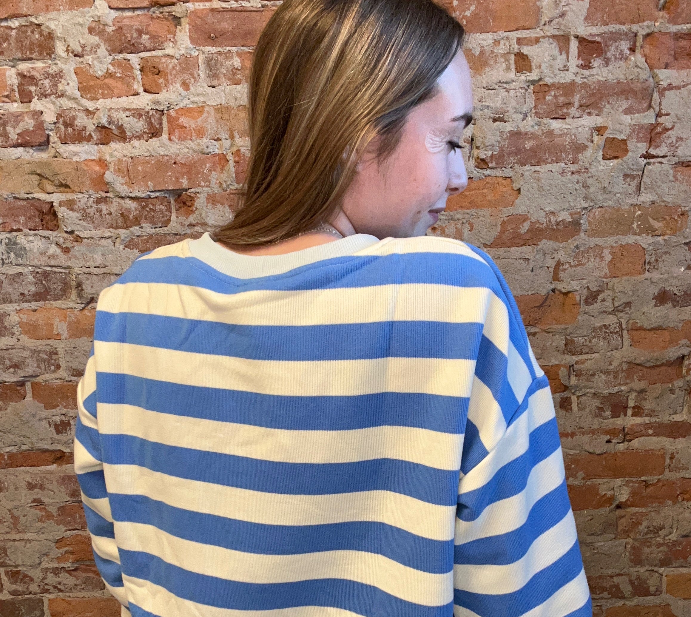 Melinda French Terry Sweatshirt-2 colors!-Sweatshirt-Hem & Thread-The Funky Zebra Ames, Women's Fashion Boutique in Ames, Iowa