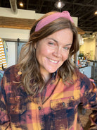 MN Navy Maroon Flannel-Long Sleeves-The Funky Zebra Ames-The Funky Zebra Ames, Women's Fashion Boutique in Ames, Iowa