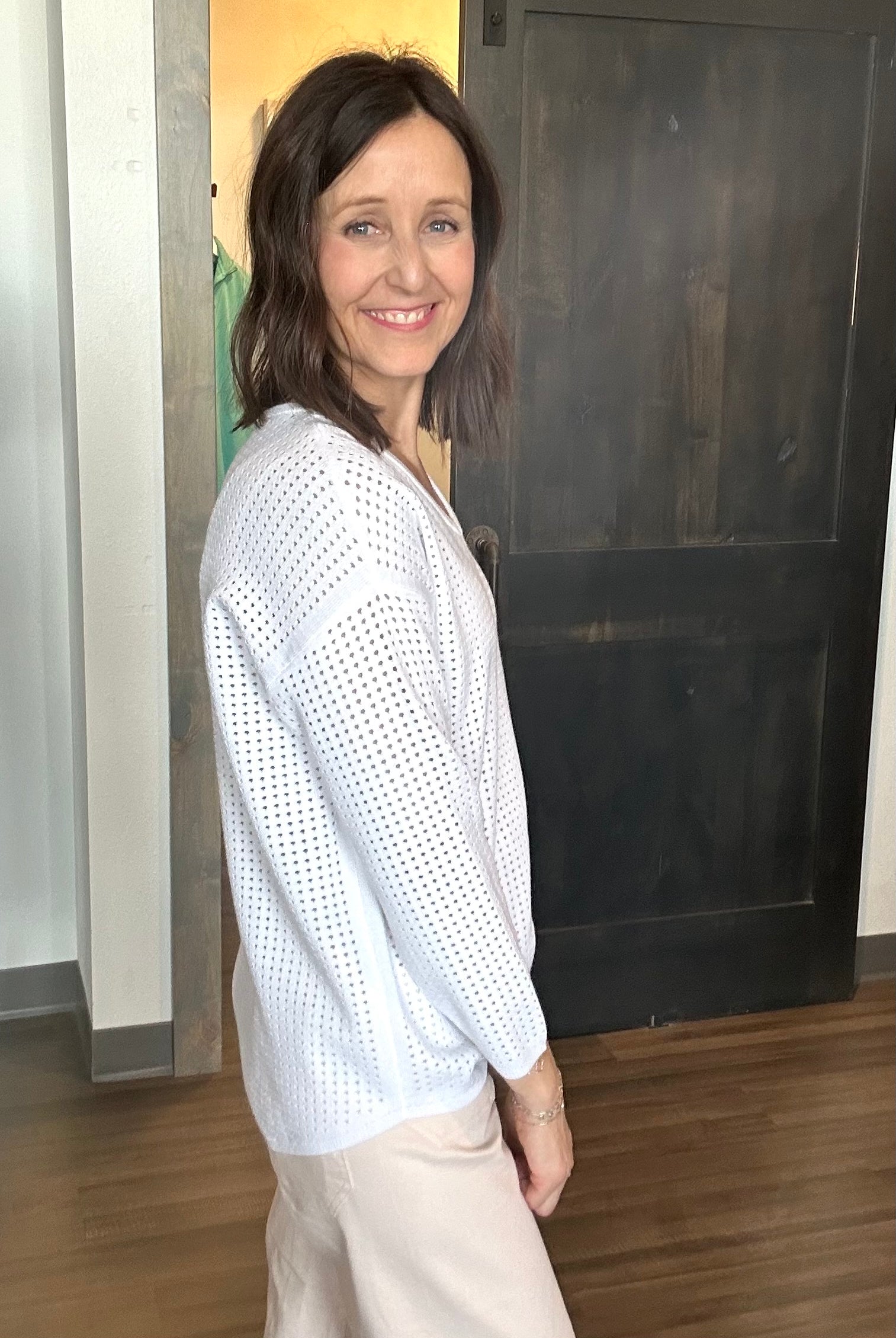 Nancy Netted Top-Sweaters-The Funky Zebra Ames-The Funky Zebra Ames, Women's Fashion Boutique in Ames, Iowa