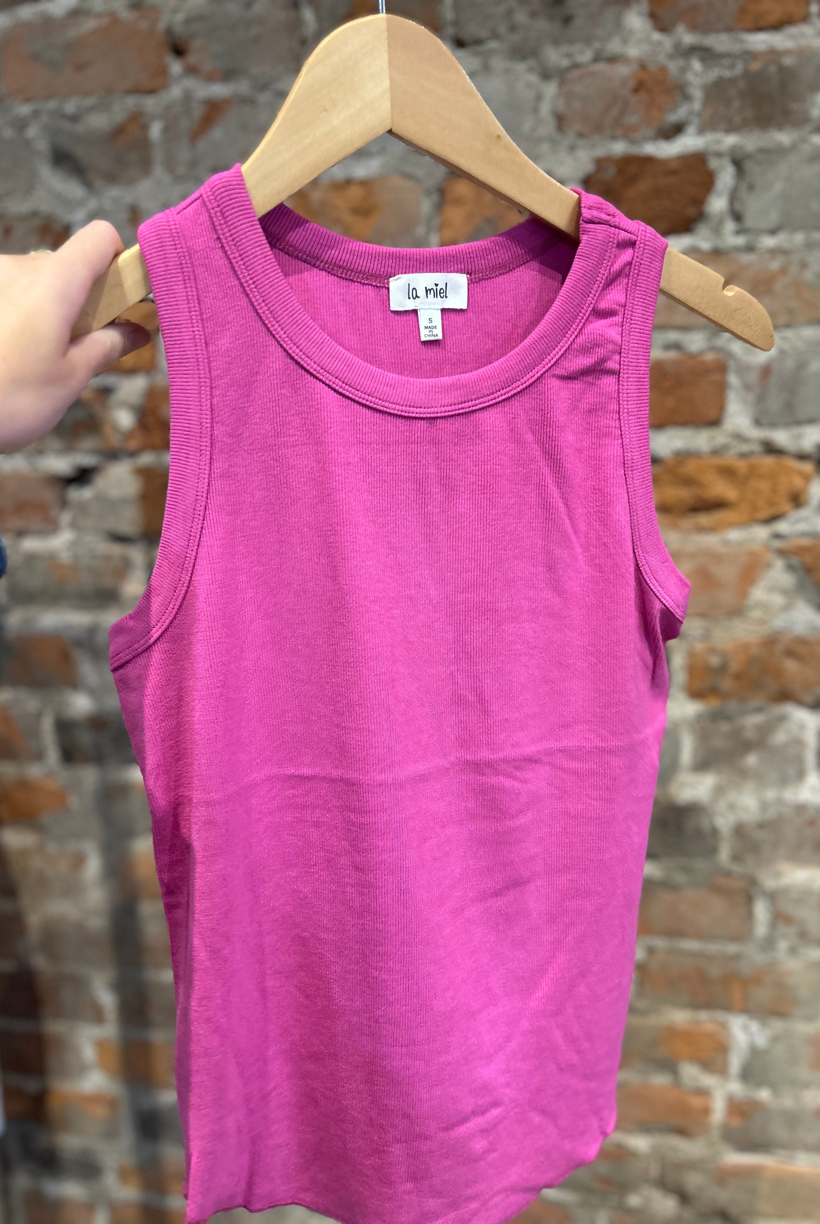 Dani Ribbed Tank-La Miel-The Funky Zebra Ames, Women's Fashion Boutique in Ames, Iowa